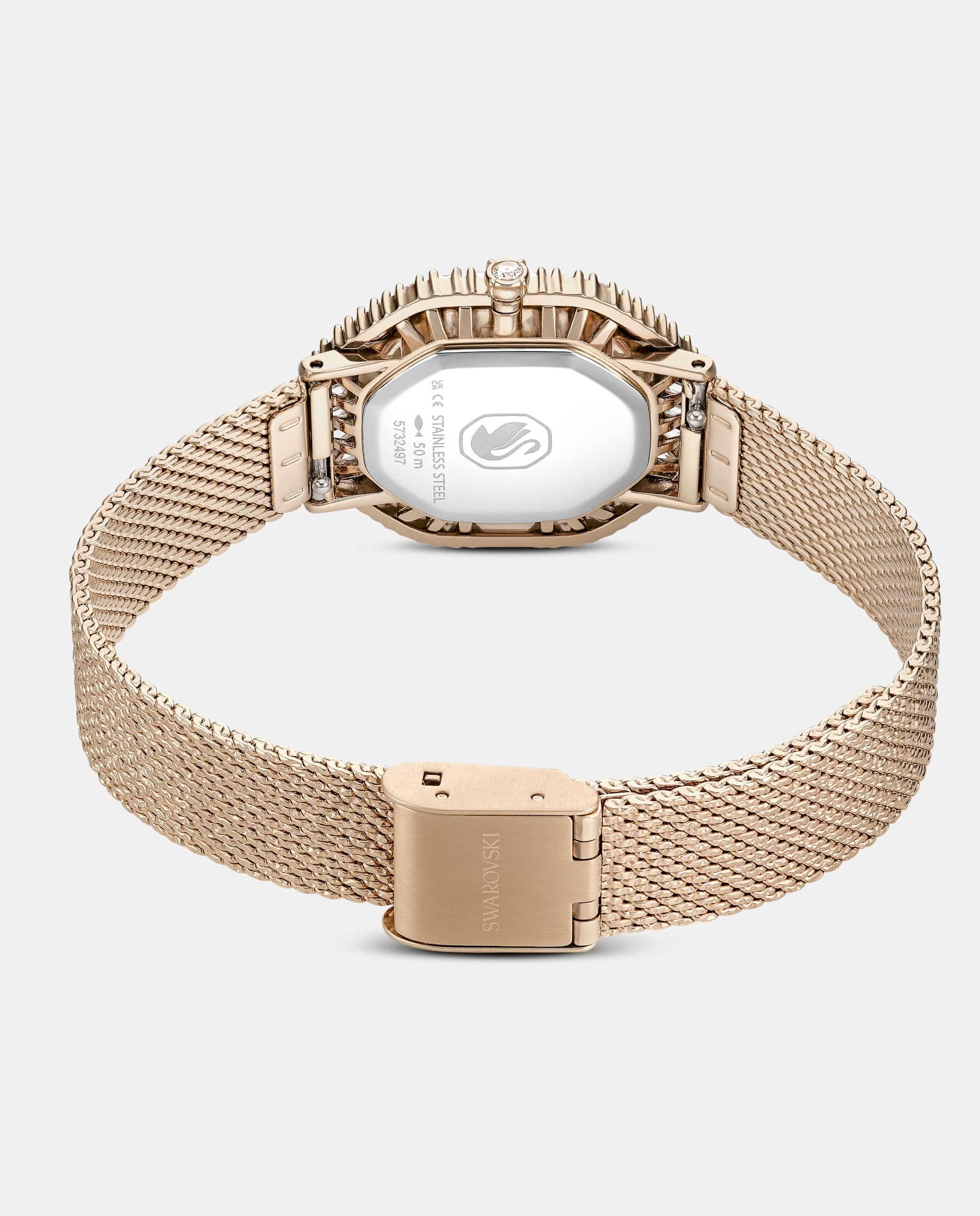Reloj de mujer tipo brazalete con circonitas - Swarovski - Dorado Dorado-3