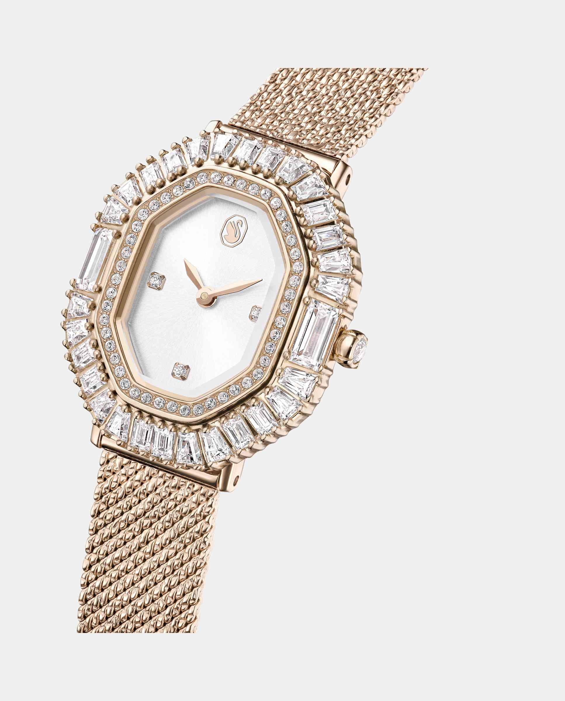 Reloj de mujer tipo brazalete con circonitas - Swarovski - Dorado Dorado-4
