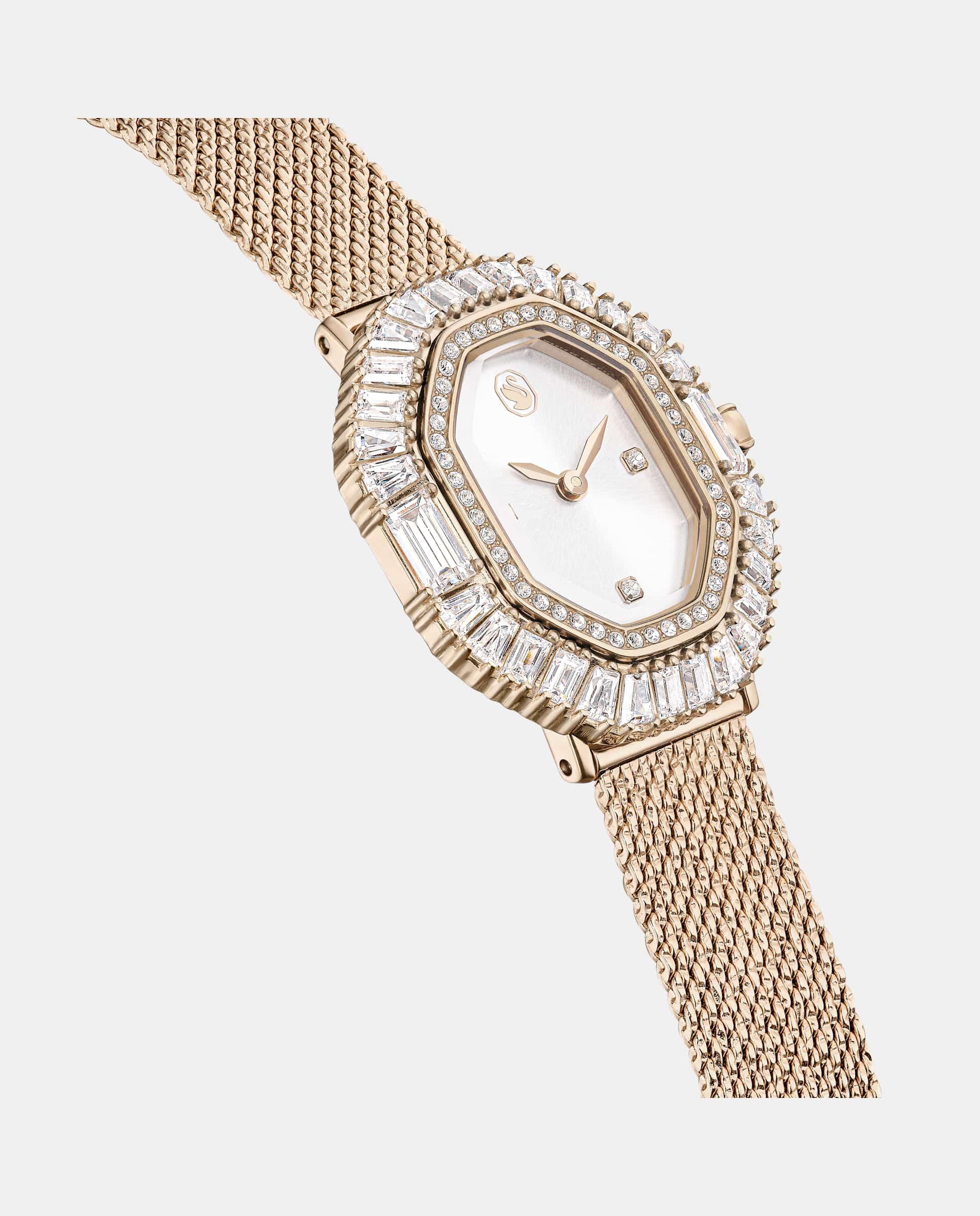 Reloj de mujer tipo brazalete con circonitas - Swarovski - Dorado Dorado-5