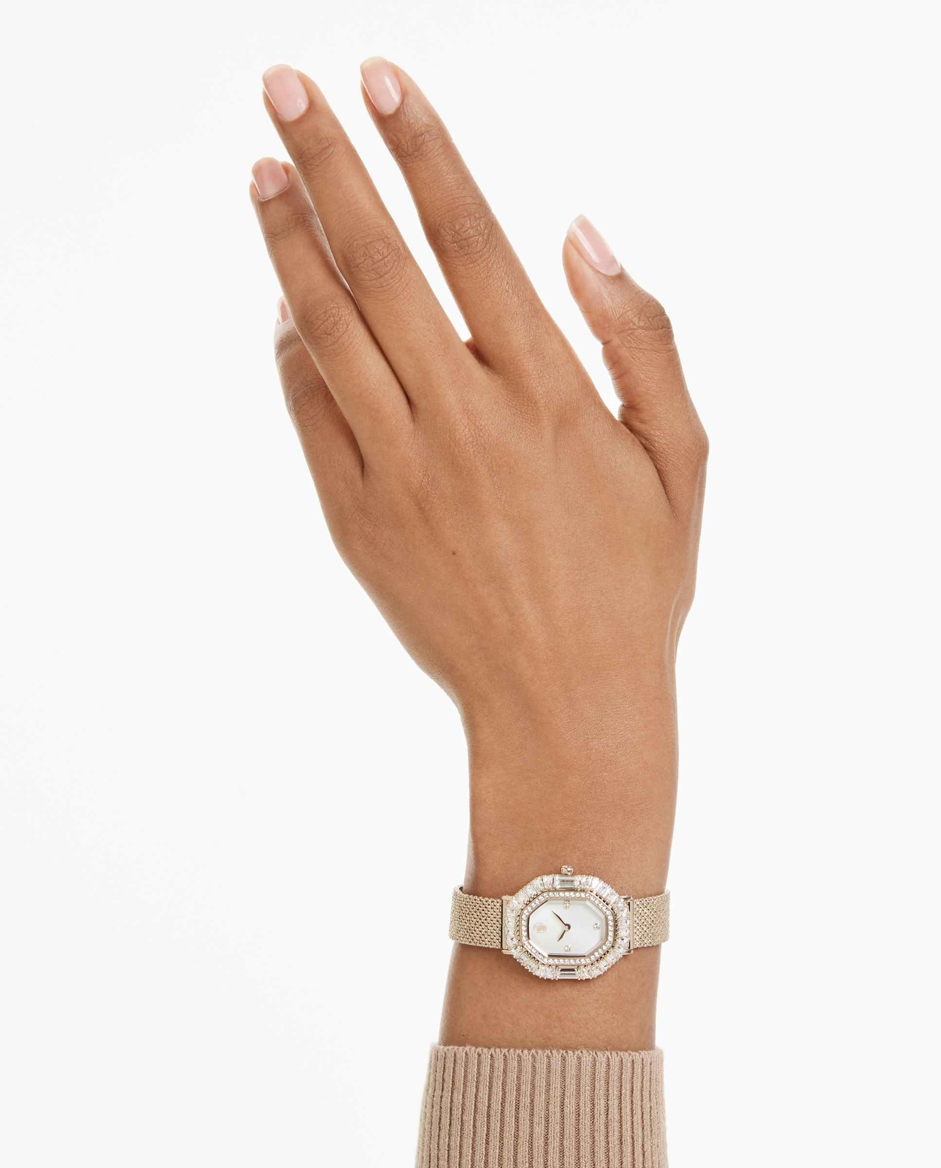Reloj de mujer tipo brazalete con circonitas - Swarovski - Dorado Dorado-7