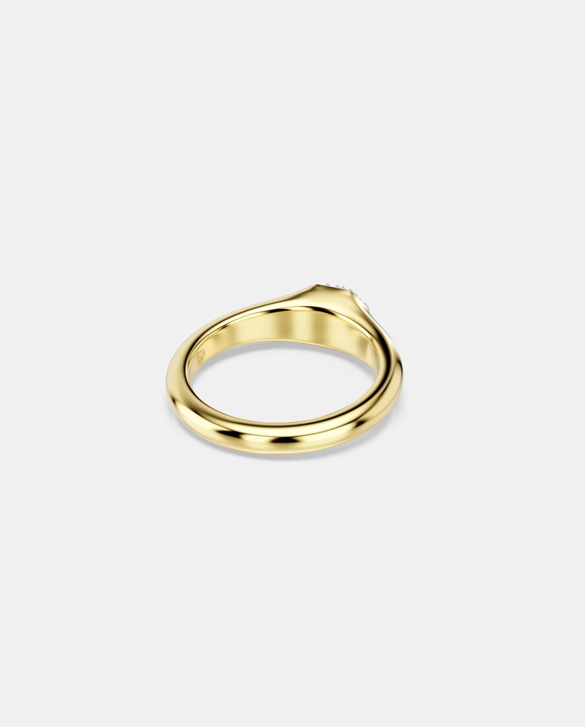 Anillo dextera con cristales y baño tono oro - Swarovski - Blanco Blanco-4