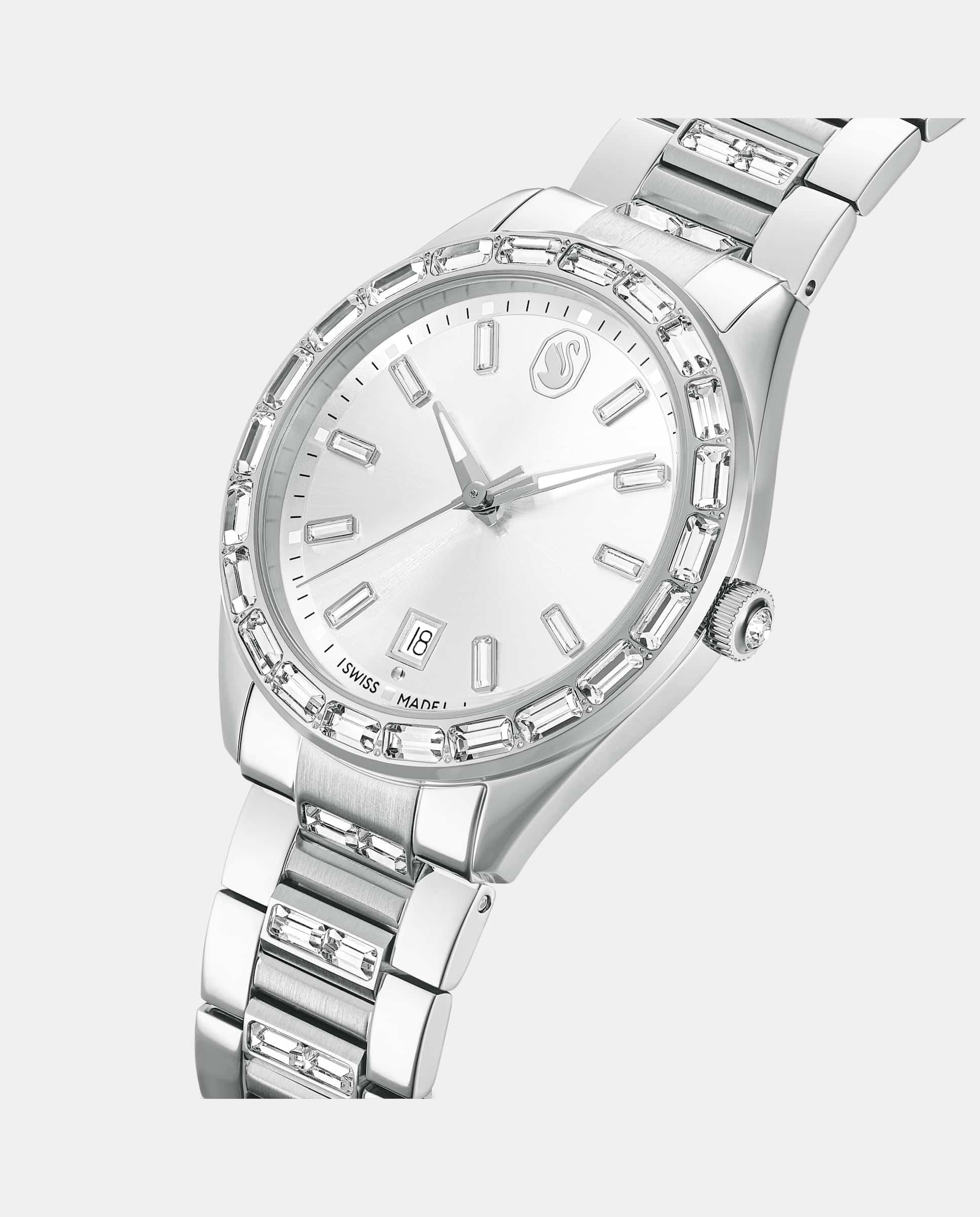 Reloj de mujer matrix date - Swarovski - Plateado Plateado-4