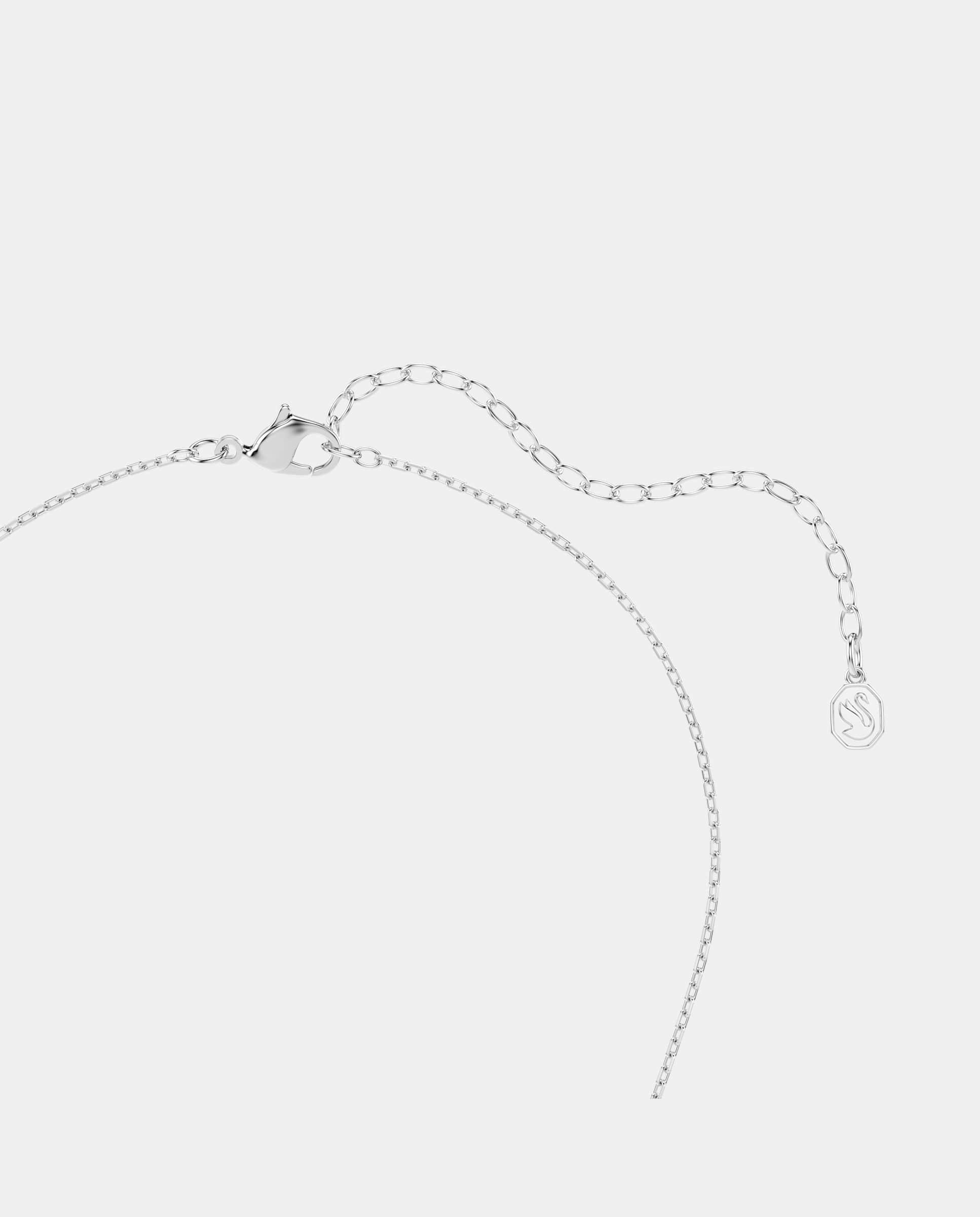 Colgante symbolica con aros de circonitas bañado en rodio - Swarovski - Blanco Blanco-3
