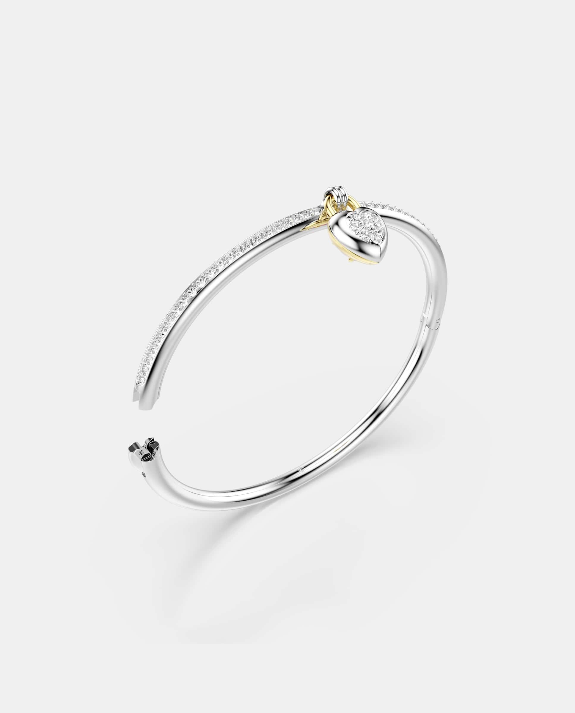Brazalete idyllia bañado en rodio en forma de flecha con cristales - Swarovski - Rosa Rosa-3