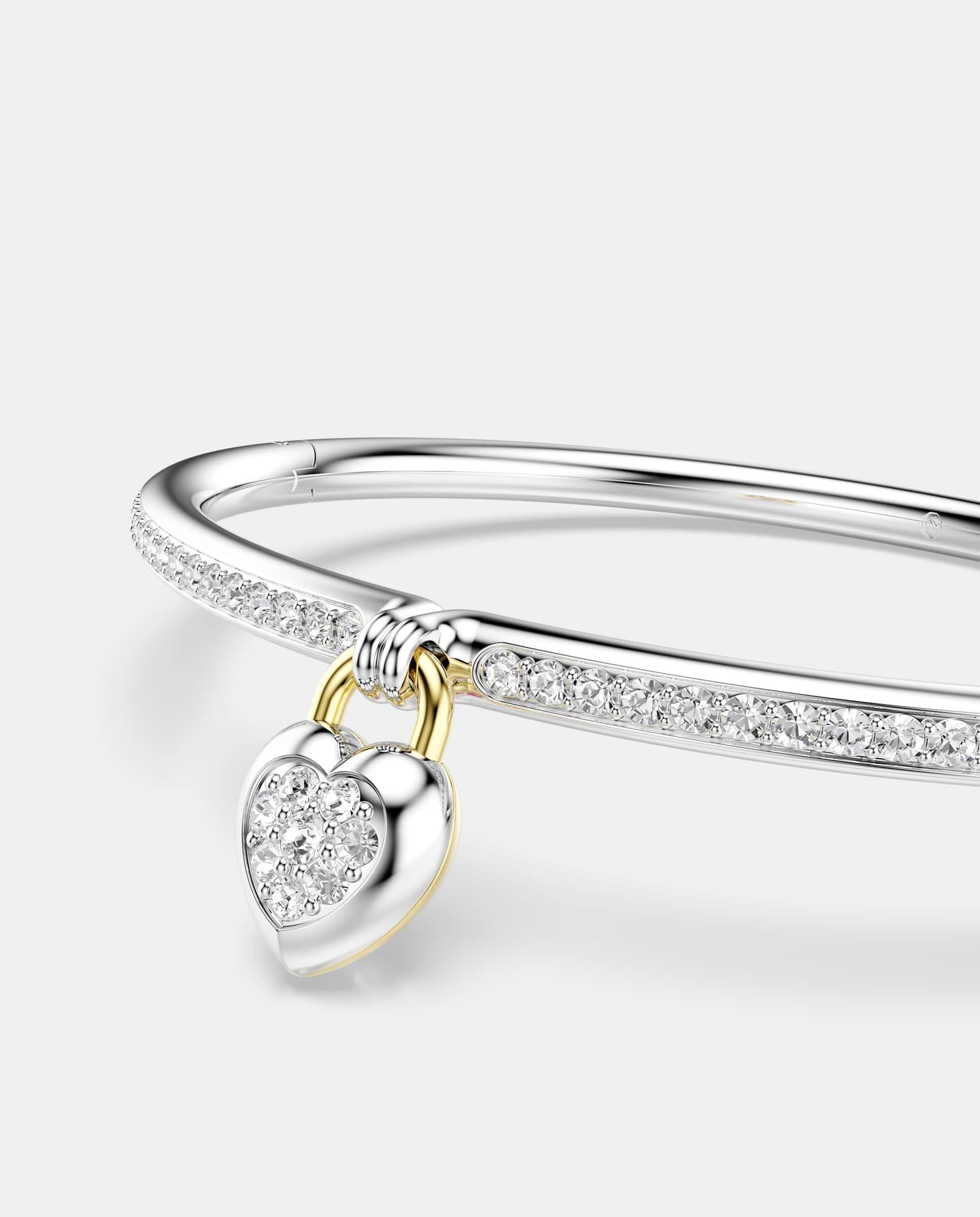 Brazalete idyllia bañado en rodio en forma de flecha con cristales - Swarovski - Rosa Rosa-4