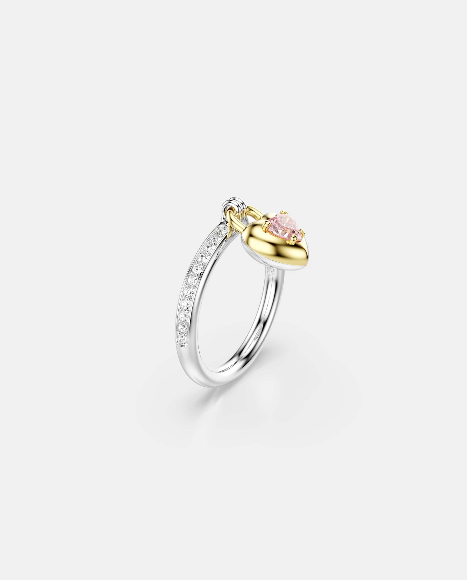 Anillo con motivo idyllia y combinación de acabados metálicos - Swarovski - Rosa Rosa-3
