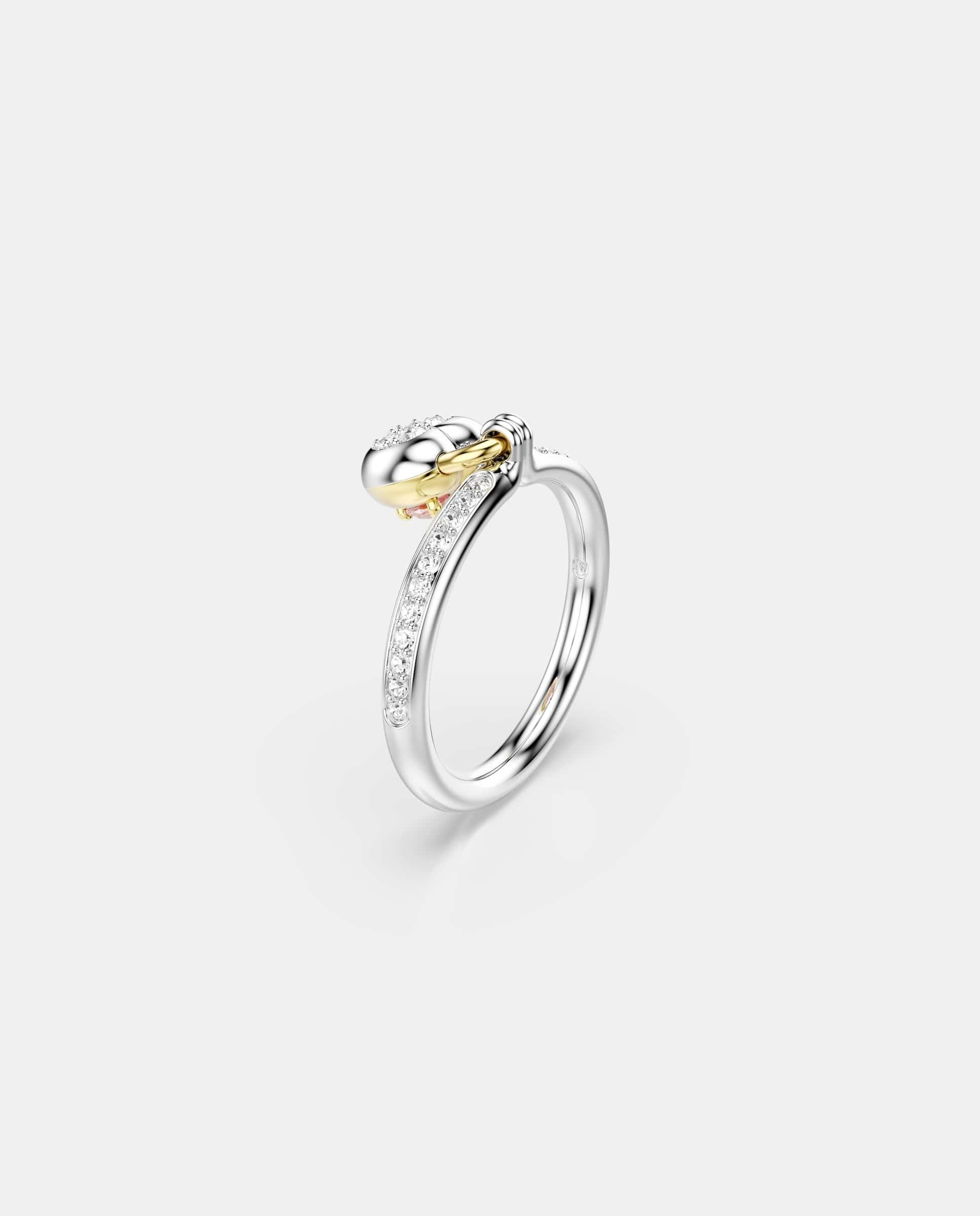 Anillo con motivo idyllia y combinación de acabados metálicos - Swarovski - Rosa Rosa-4