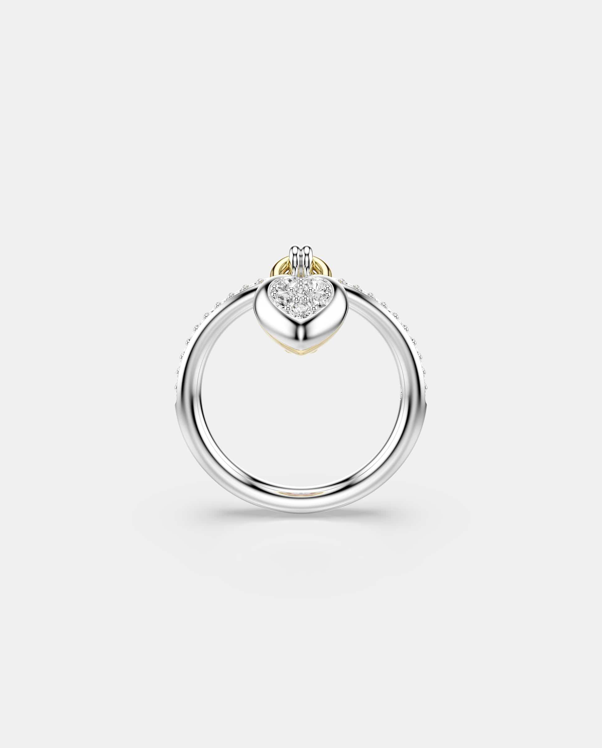Anillo con motivo idyllia y combinación de acabados metálicos - Swarovski - Rosa Rosa-5