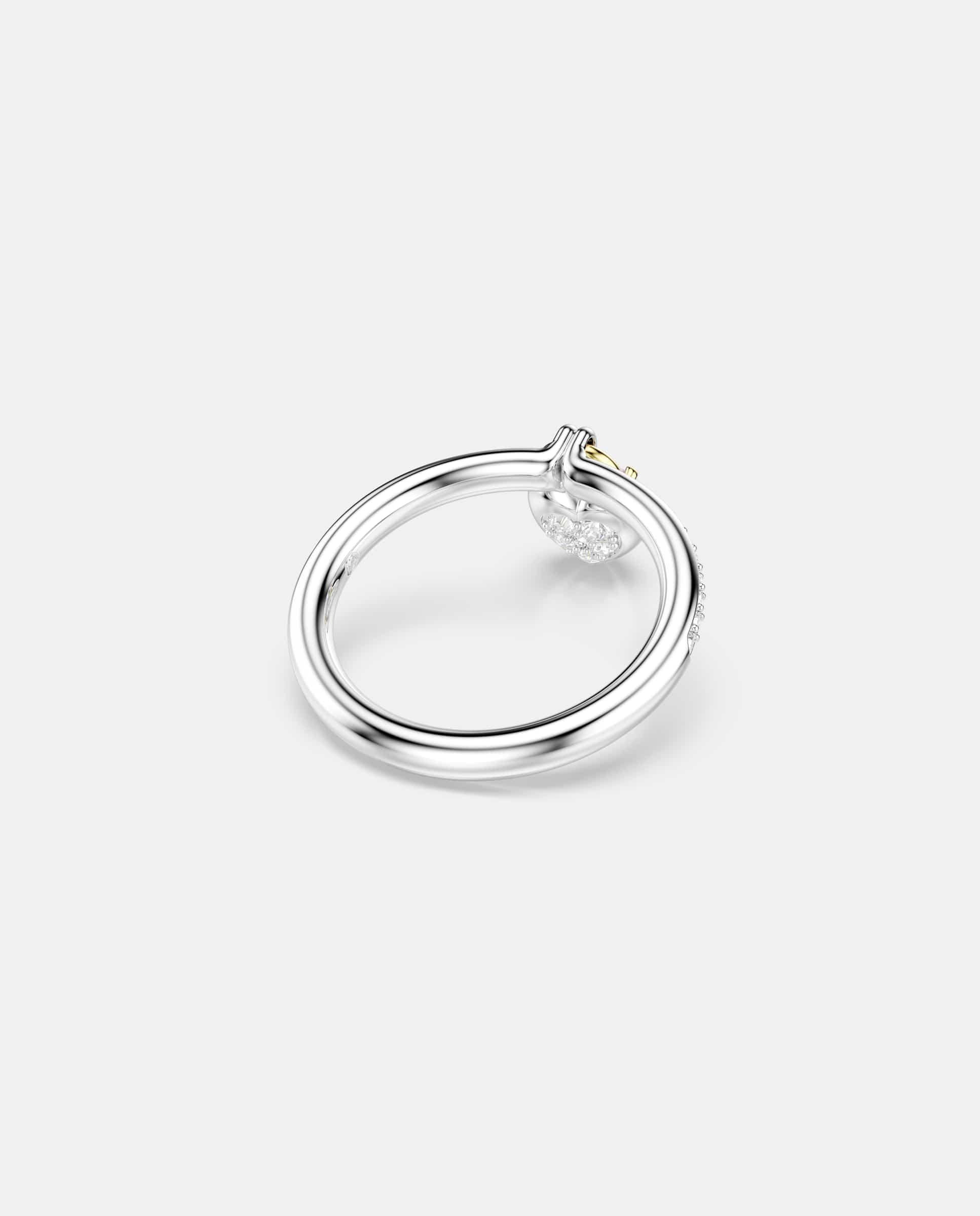 Anillo con motivo idyllia y combinación de acabados metálicos - Swarovski - Rosa Rosa-6