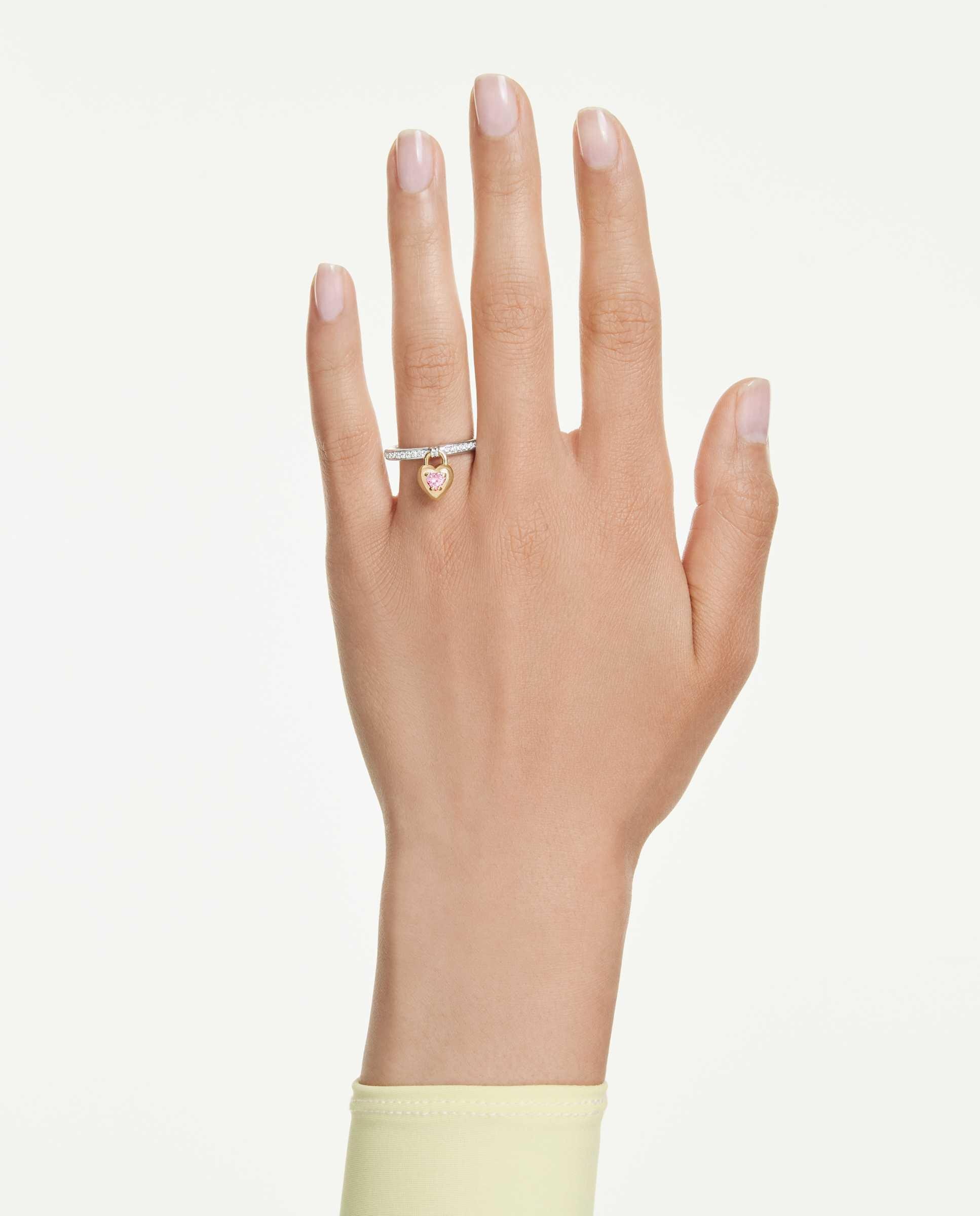 Anillo con motivo idyllia y combinación de acabados metálicos - Swarovski - Rosa Rosa-7