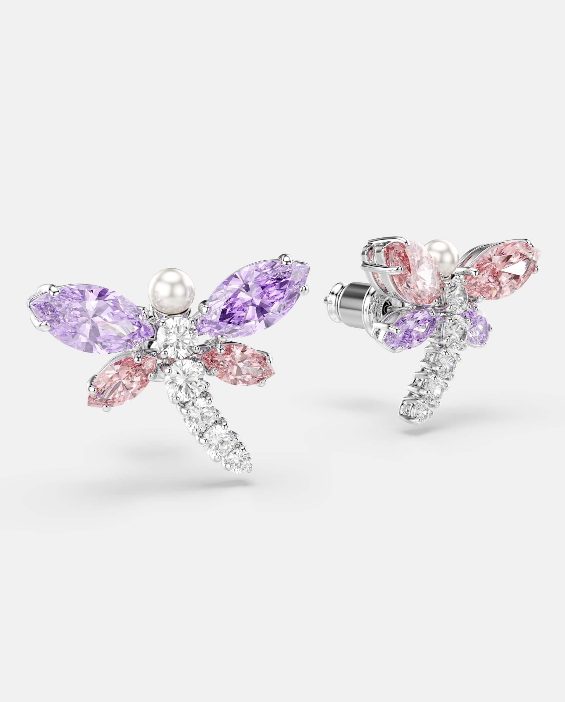 Pendientes ariana grande con pedrería de libélula - Swarovski - Multicolor Multicolor-3