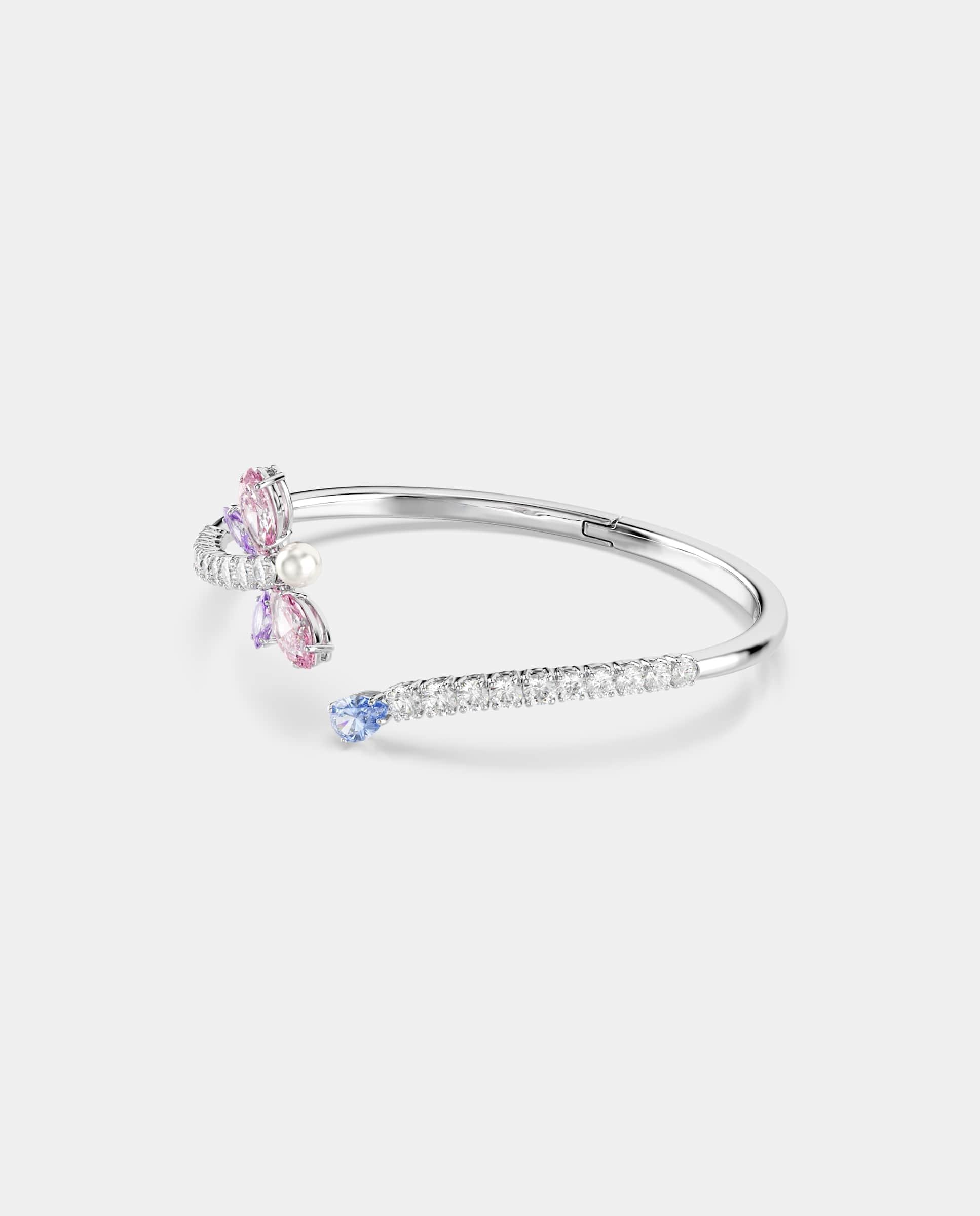 Brazalete idyllia inspitado en la naturaleza bañado en rodio - Swarovski - Multicolor Multicolor-2
