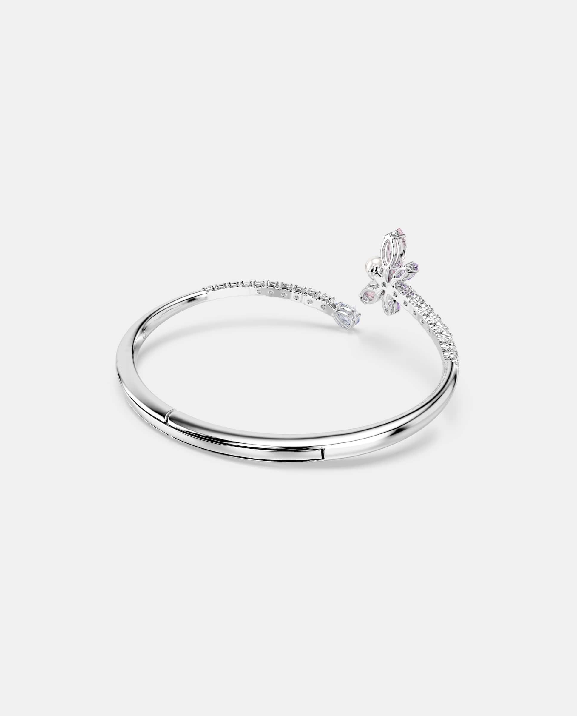 Brazalete idyllia inspitado en la naturaleza bañado en rodio - Swarovski - Multicolor Multicolor-5