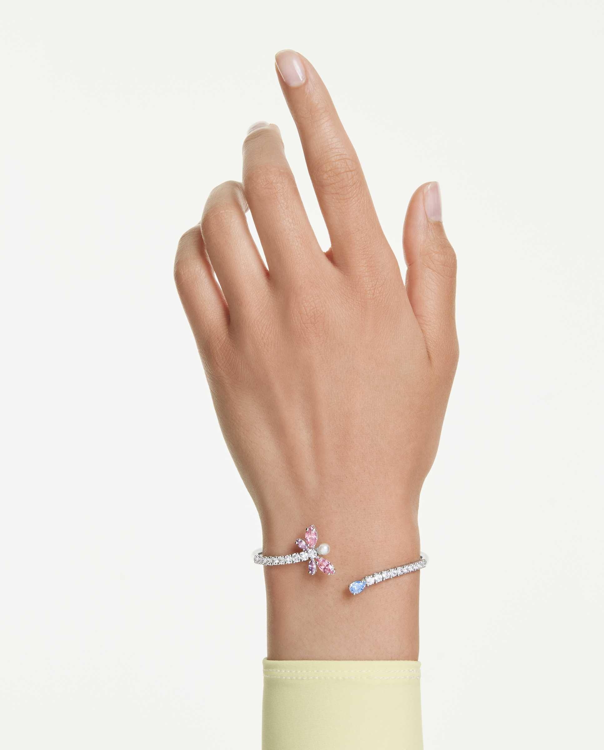 Brazalete idyllia inspitado en la naturaleza bañado en rodio - Swarovski - Multicolor Multicolor-6