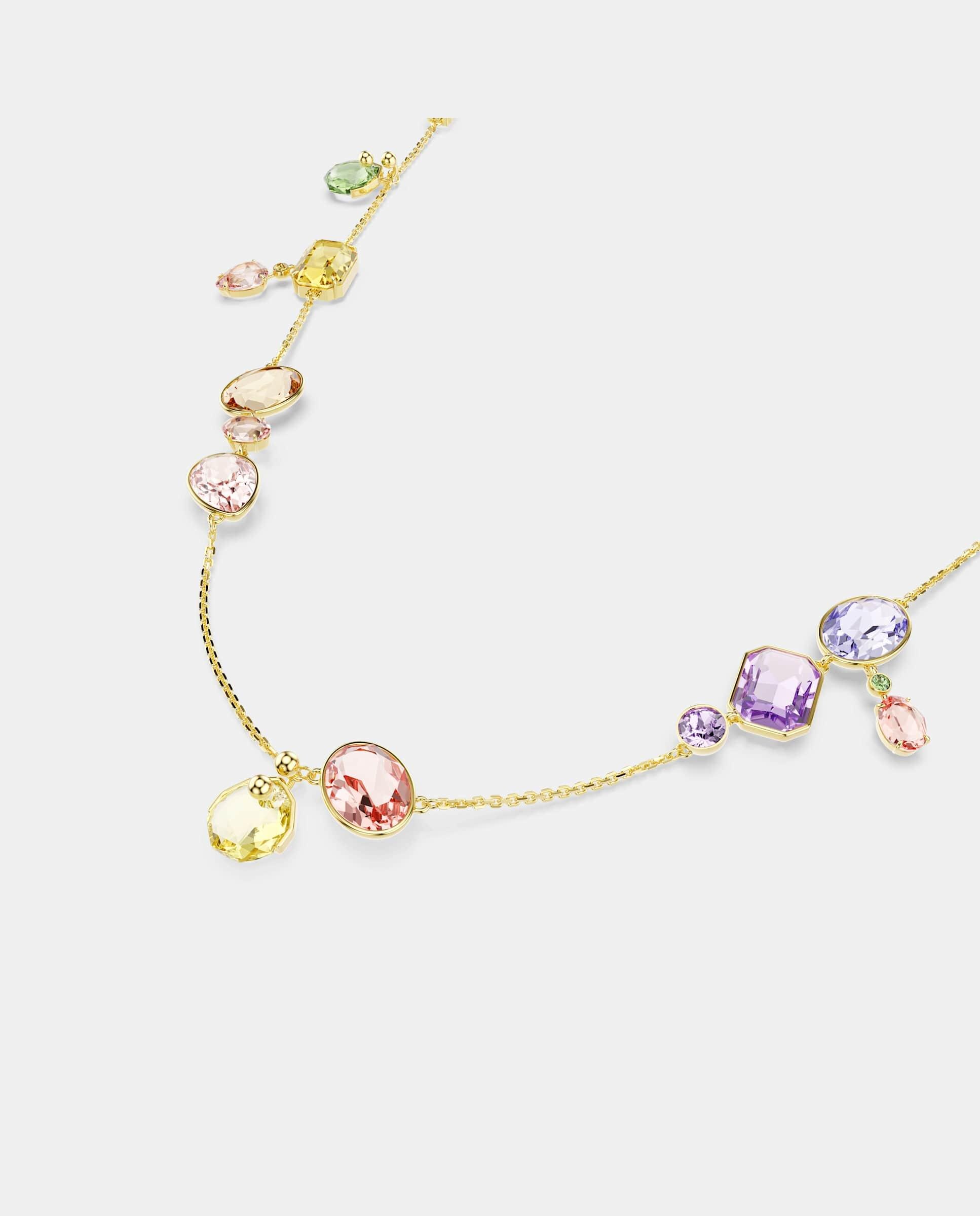 Collar gema versátil con baño tono oro - Swarovski - Multicolor Multicolor-2