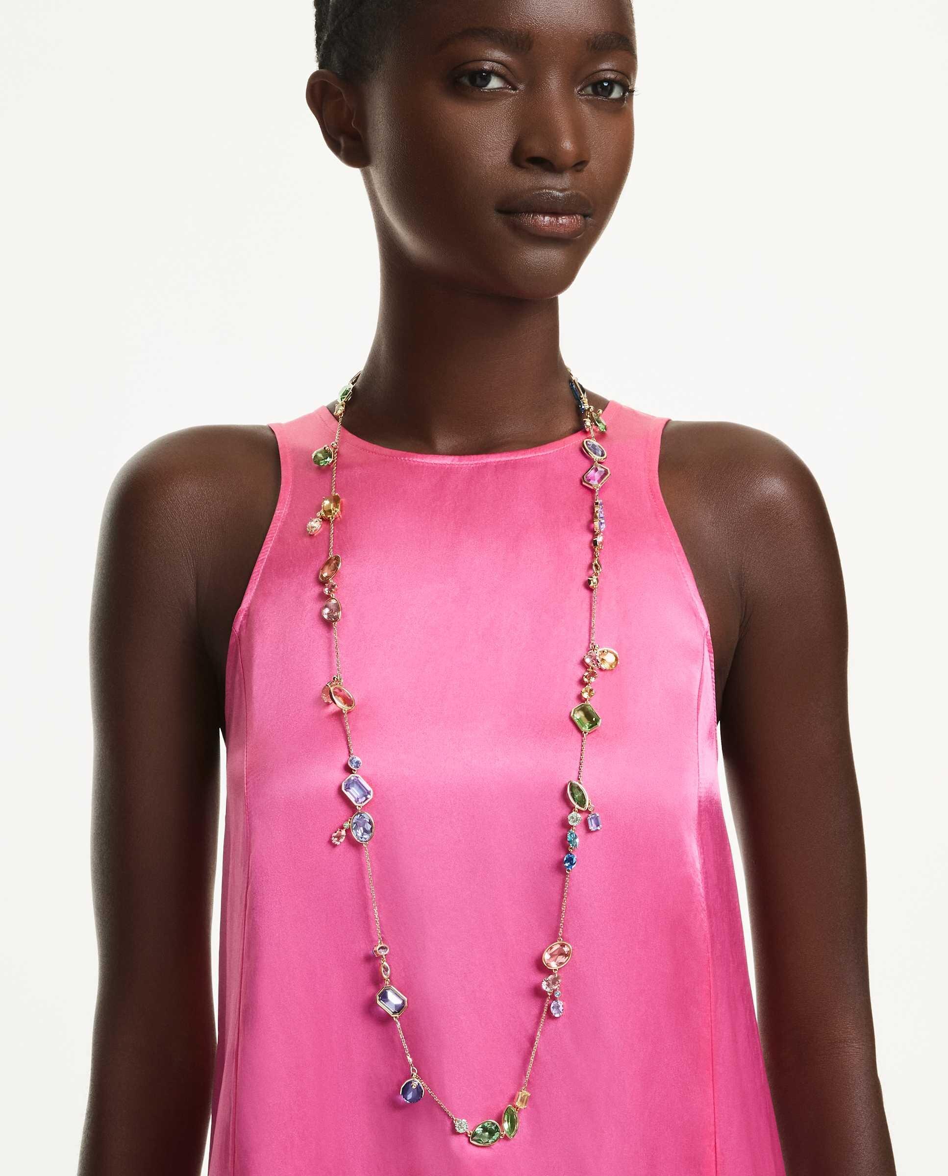 Collar gema versátil con baño tono oro - Swarovski - Multicolor Multicolor-7