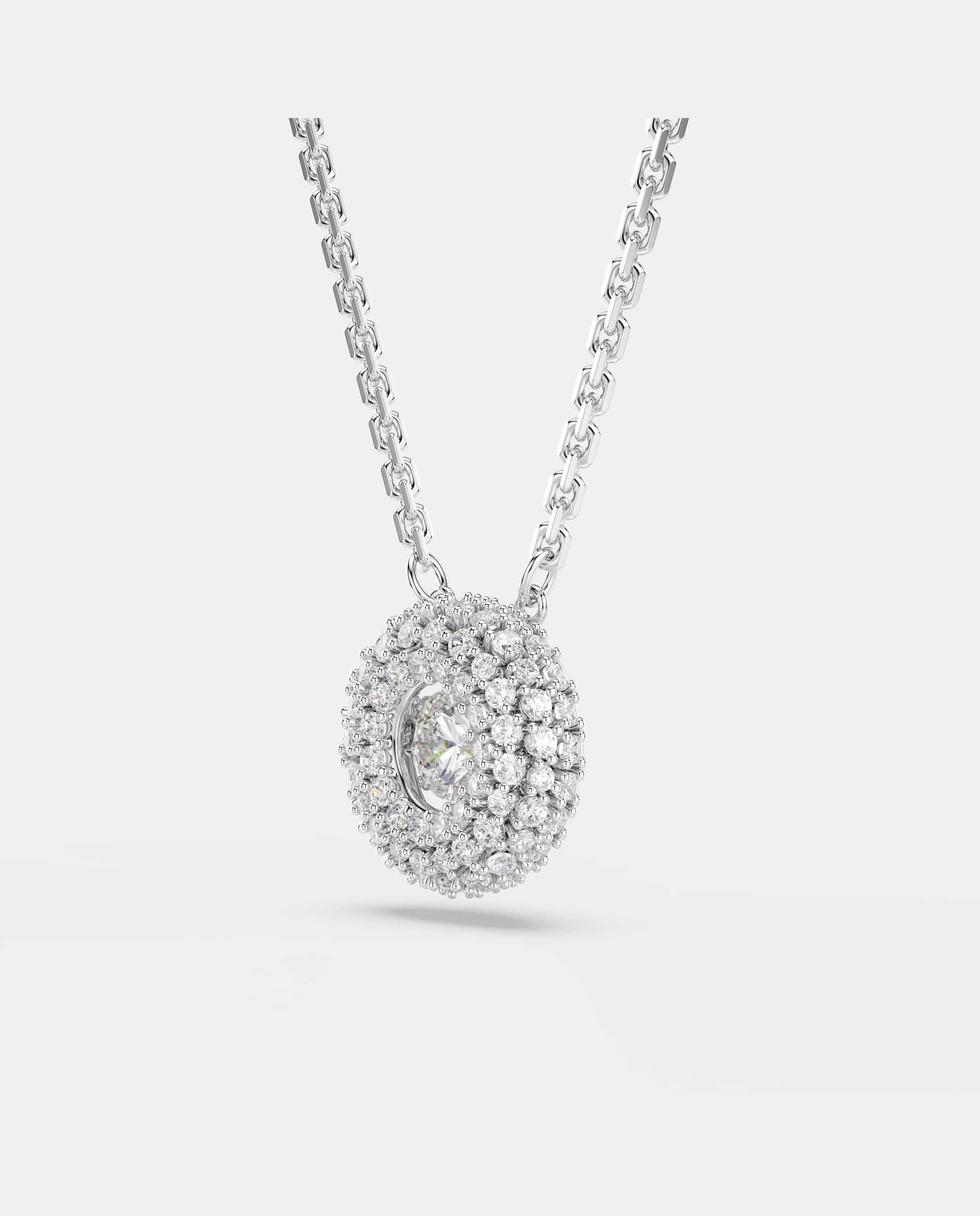 Colgante sublima con baño de rodio - Swarovski - Blanco Blanco-3