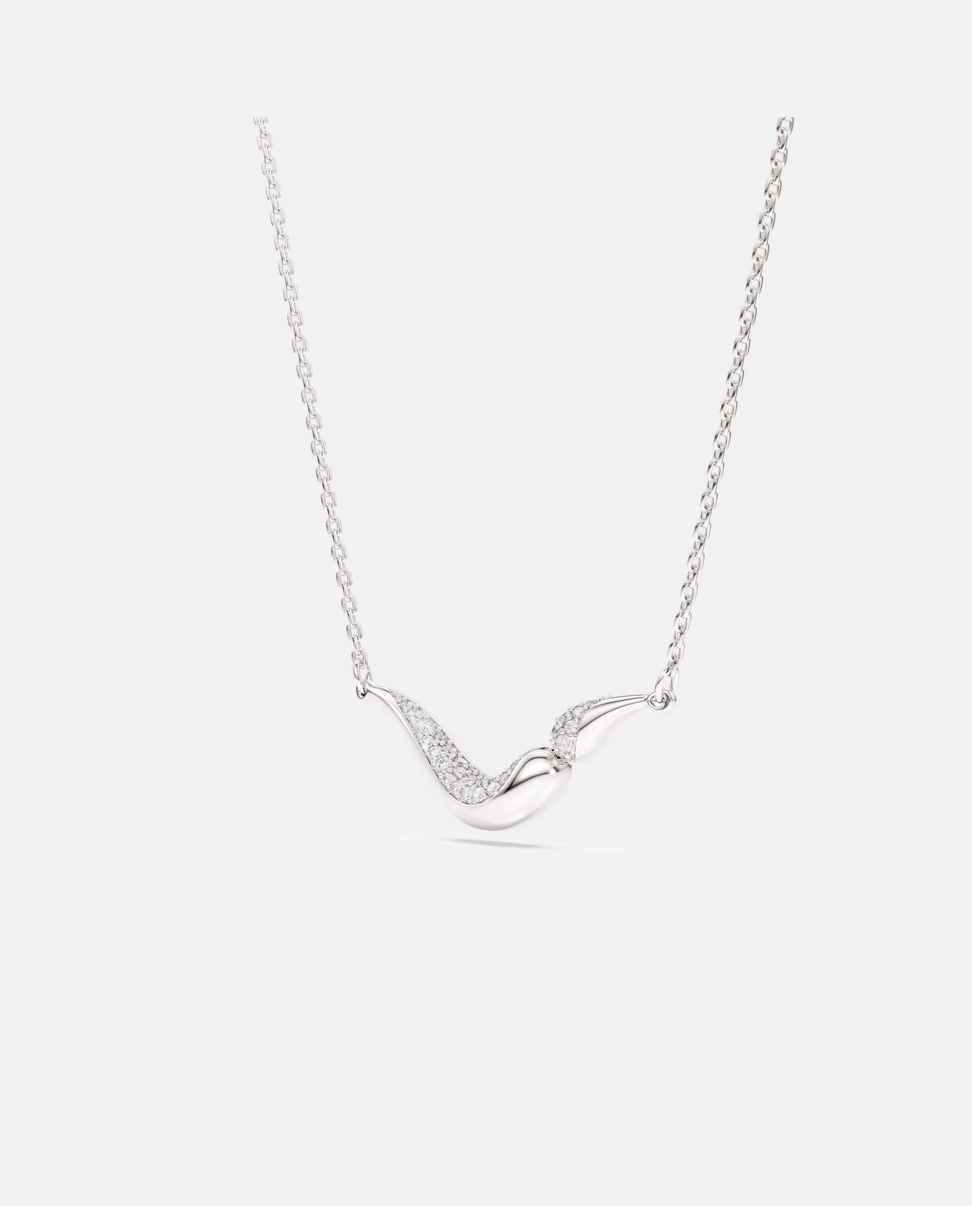 Collar classica en plata de ley - Swarovski - Blanco Blanco-3