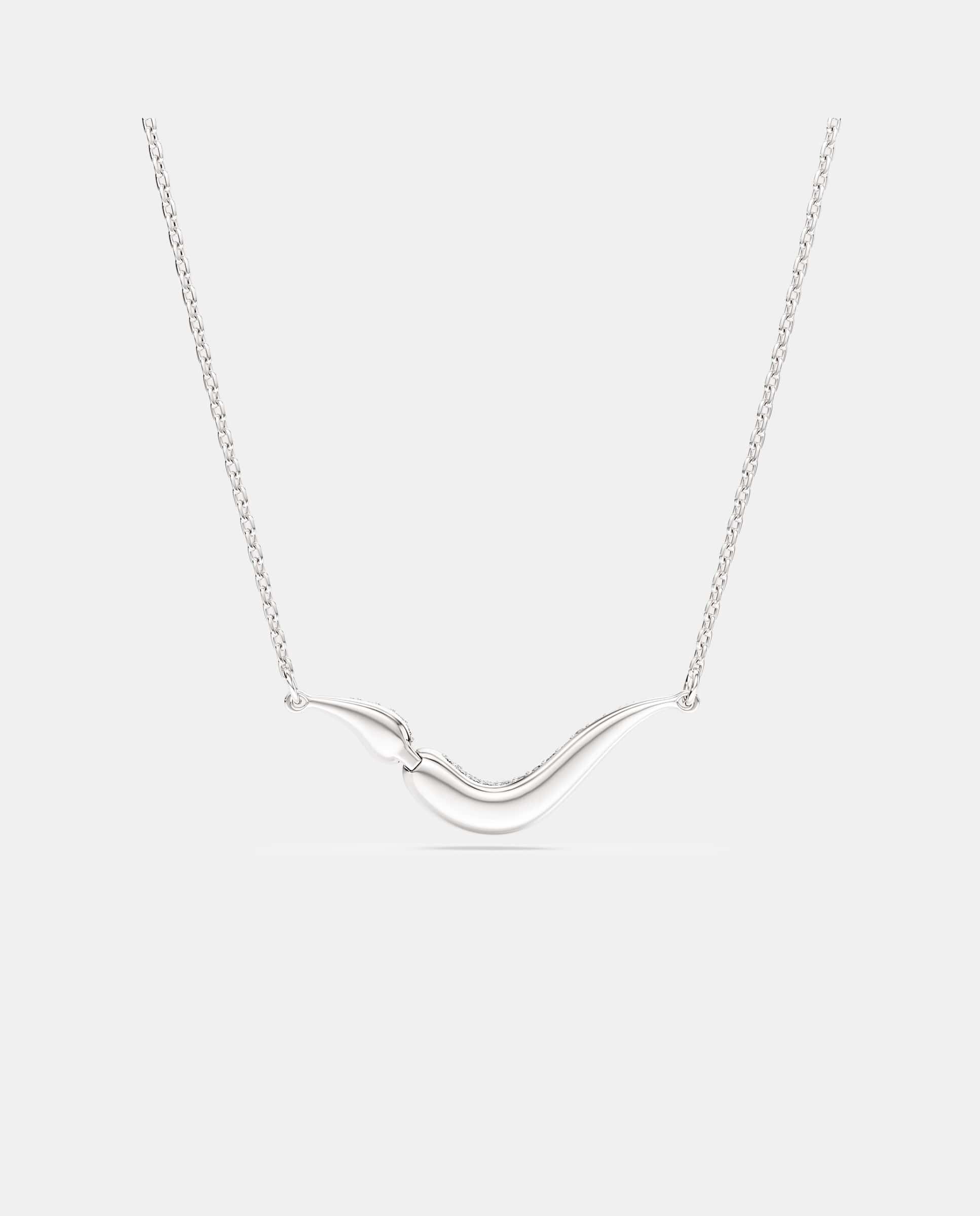 Collar classica en plata de ley - Swarovski - Blanco Blanco-5