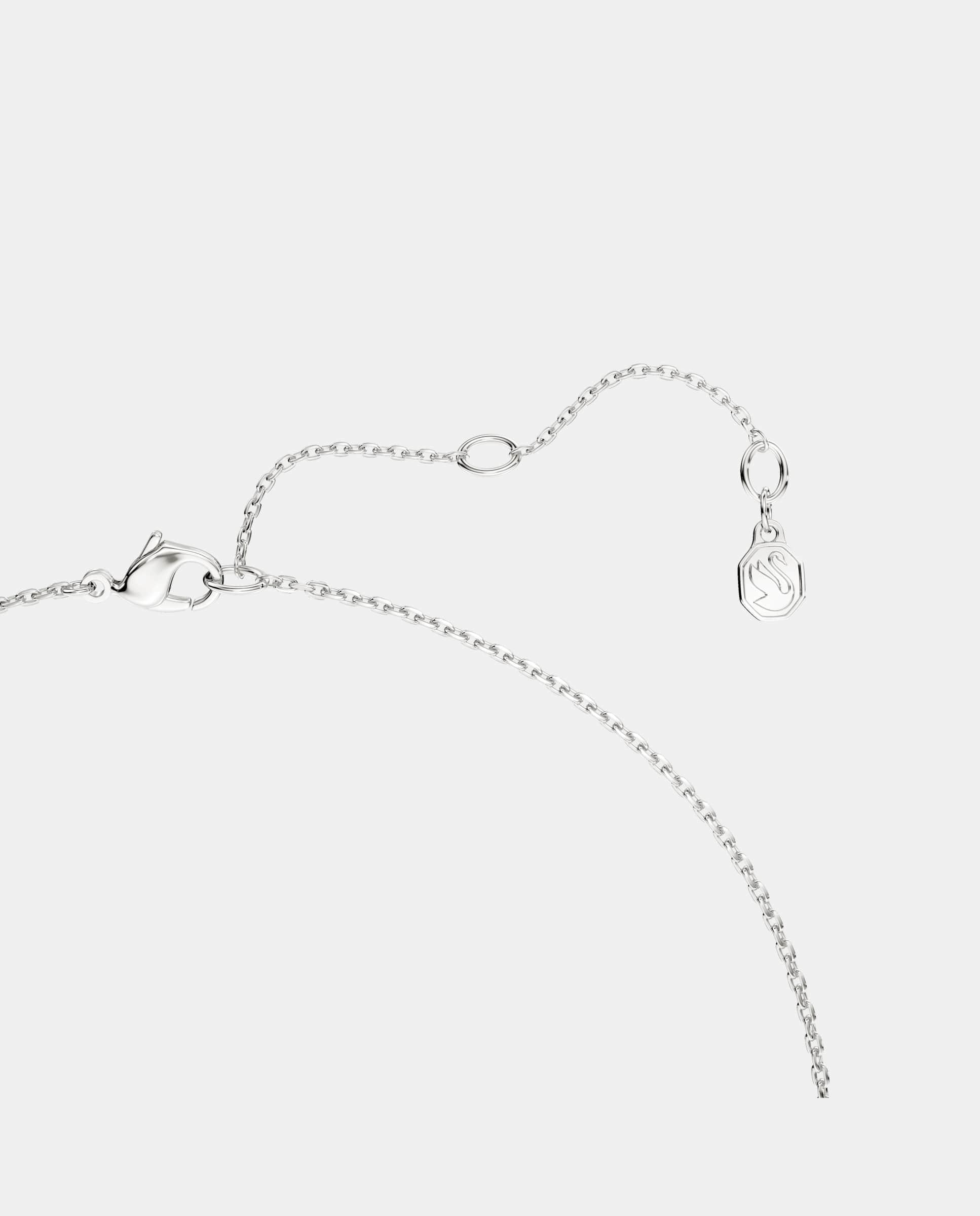 Colgante classica entrelazado de plata de ley - Swarovski - Blanco Blanco-4
