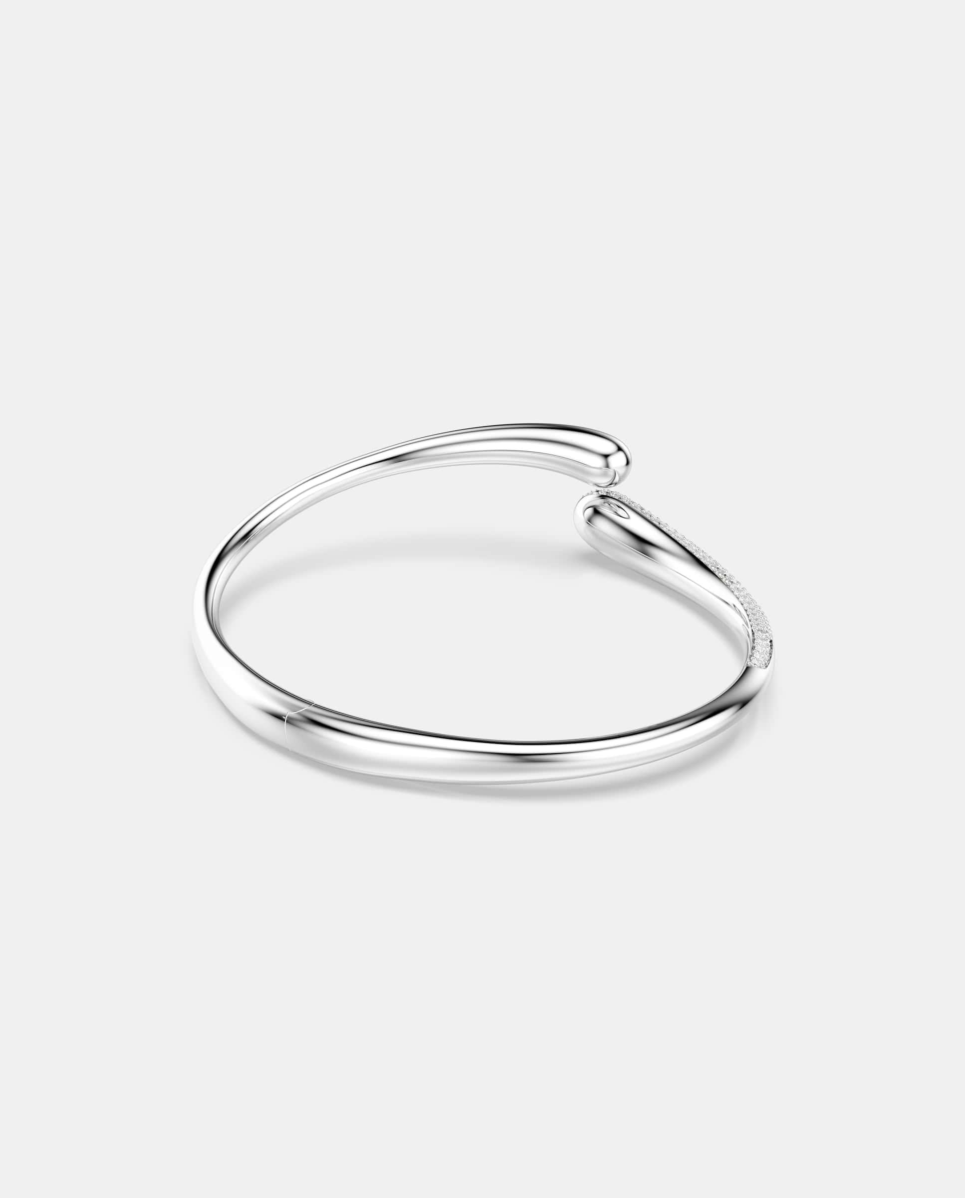 Imagen 5 de Brazalete classica entrelazado de plata de ley - Swarovski - Blanco Blanco