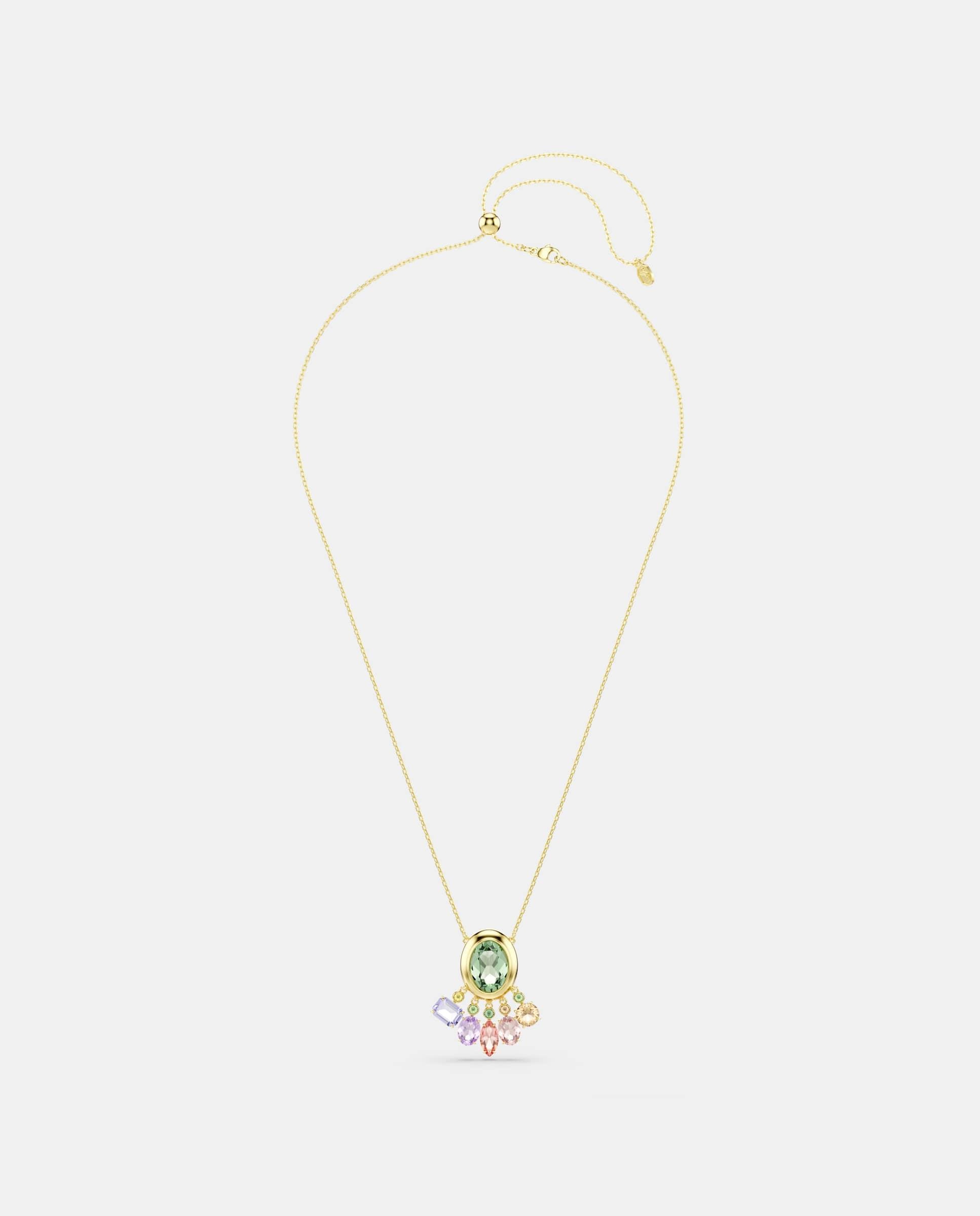 Colgante gema con cristal ovalado - Swarovski - Multicolor Multicolor-2