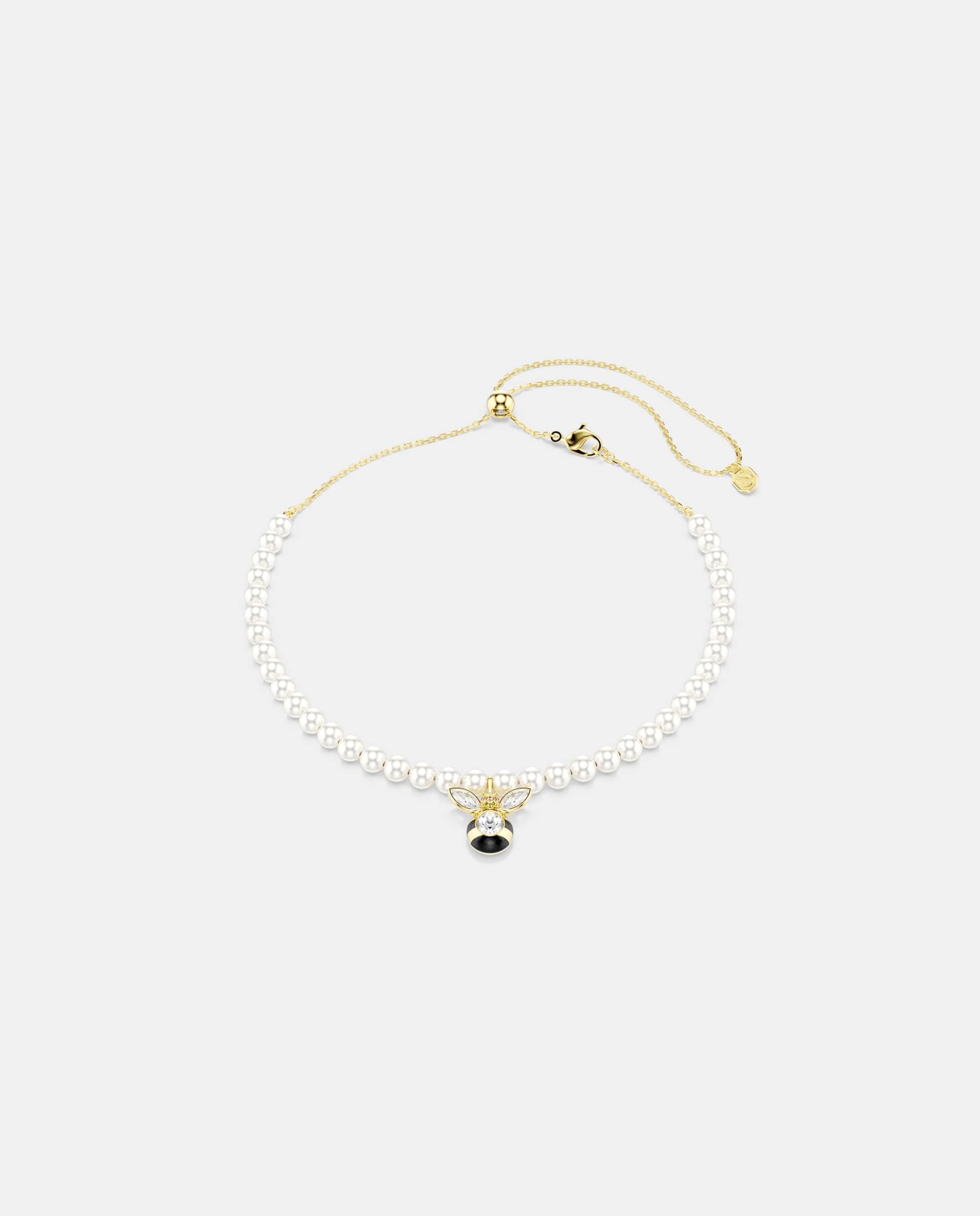Imagen 0 de Gargantilla idyllia presenta con una hilera de swarovski crystal pearls blancas Blanco