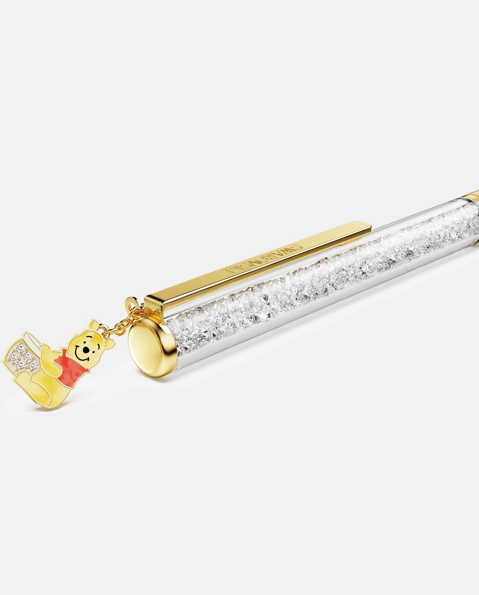 Bolígrafo crystalline con cristales bañado en tono oro con charm winnie the pooh - Swarovski - Amarillo Amarillo-4
