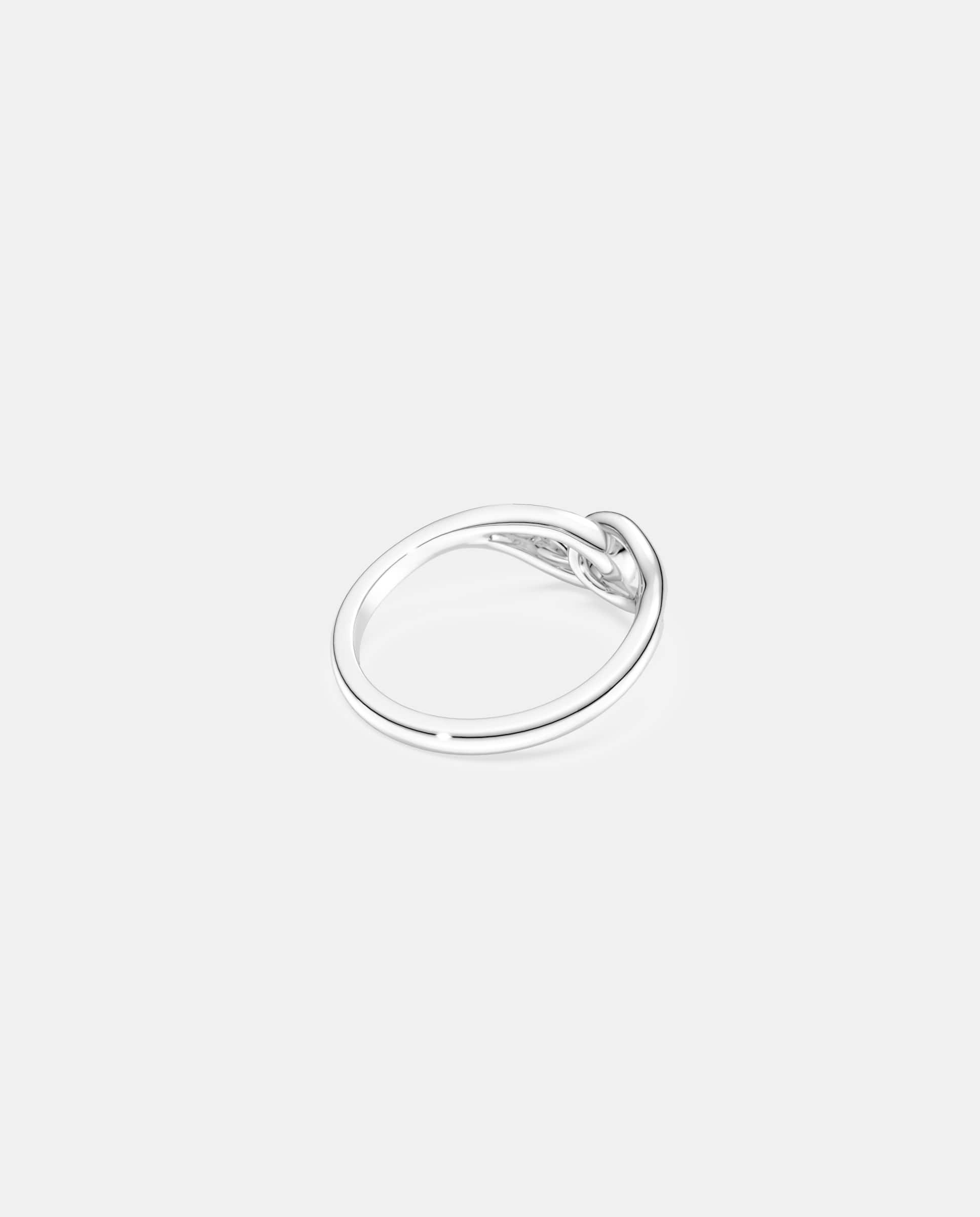 Anillo classica entrelazado de plata de ley Blanco Swarovski Blanco-4