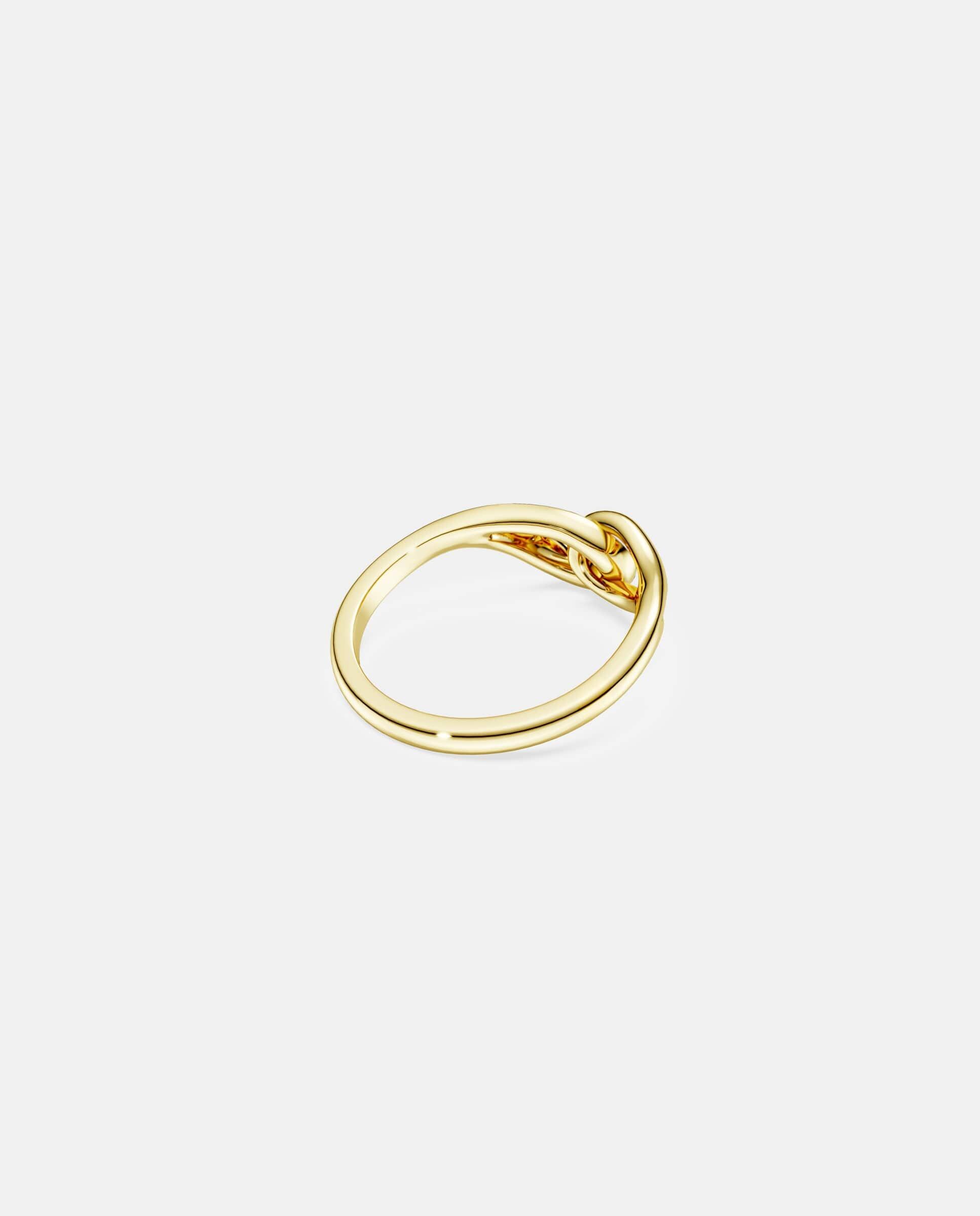 Anillo classica con pavé de plata de ley acabado en oro de 18 quilates - Swarovski - Blanco Blanco-4