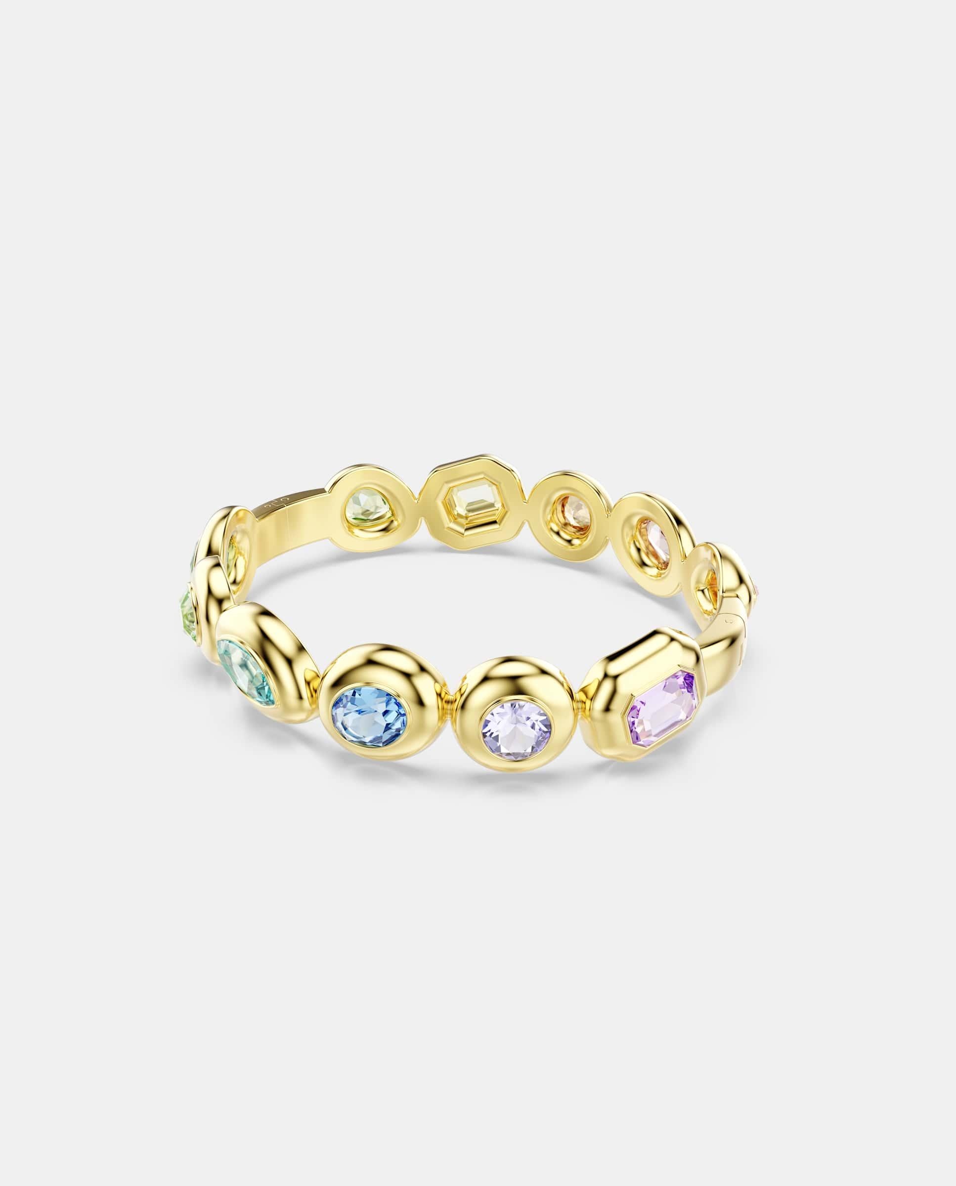 Brazalete gema con cristales asimétricos y baño tono oro - Swarovski - Multicolor Multicolor-5
