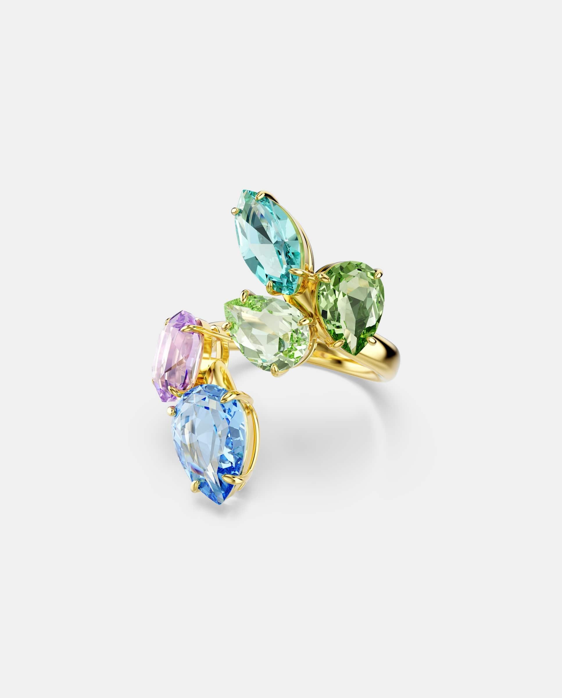 Anillo de cóctel gema con baño tono oro - Swarovski - Multicolor Multicolor-1