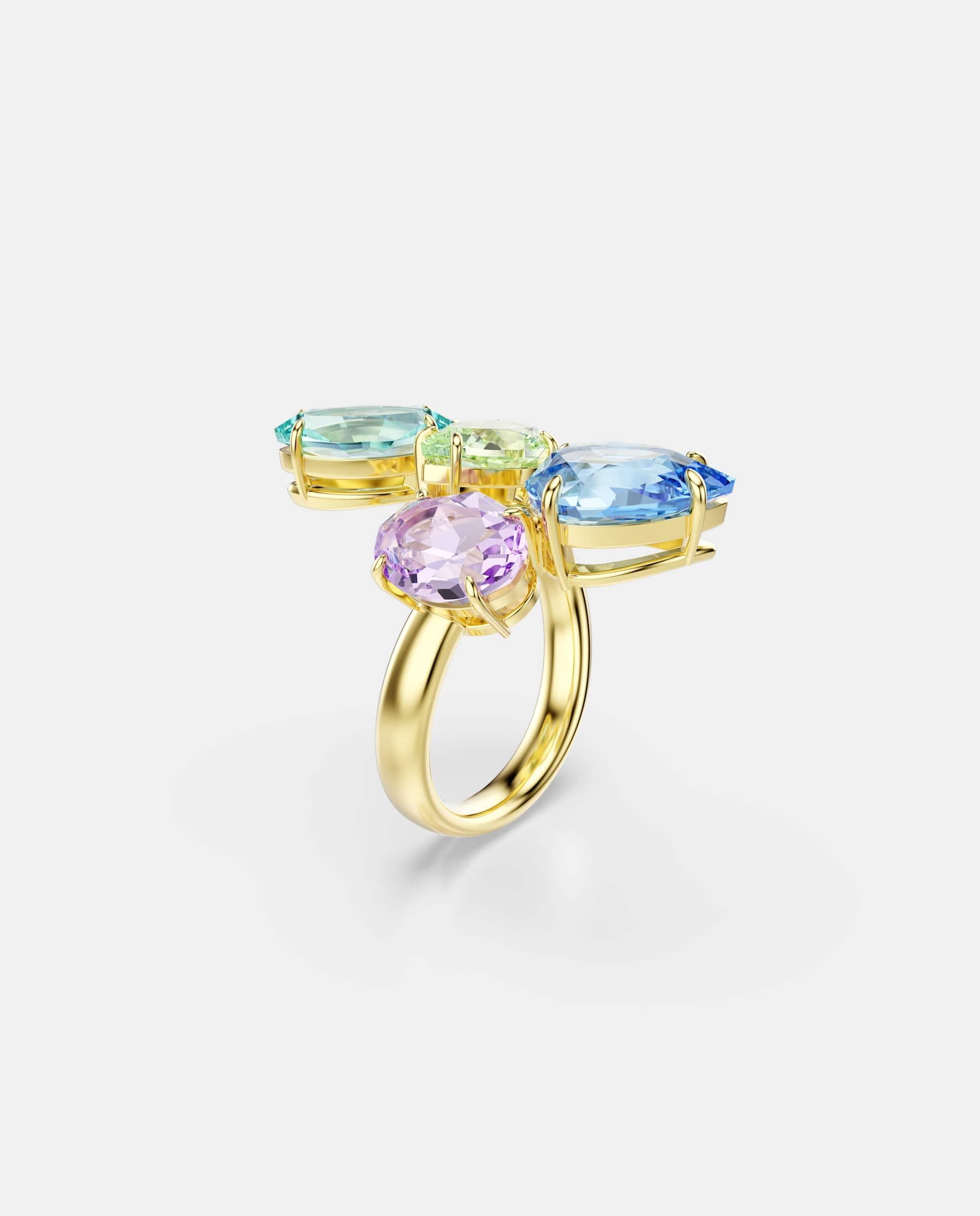 Anillo de cóctel gema con baño tono oro - Swarovski - Multicolor Multicolor-2