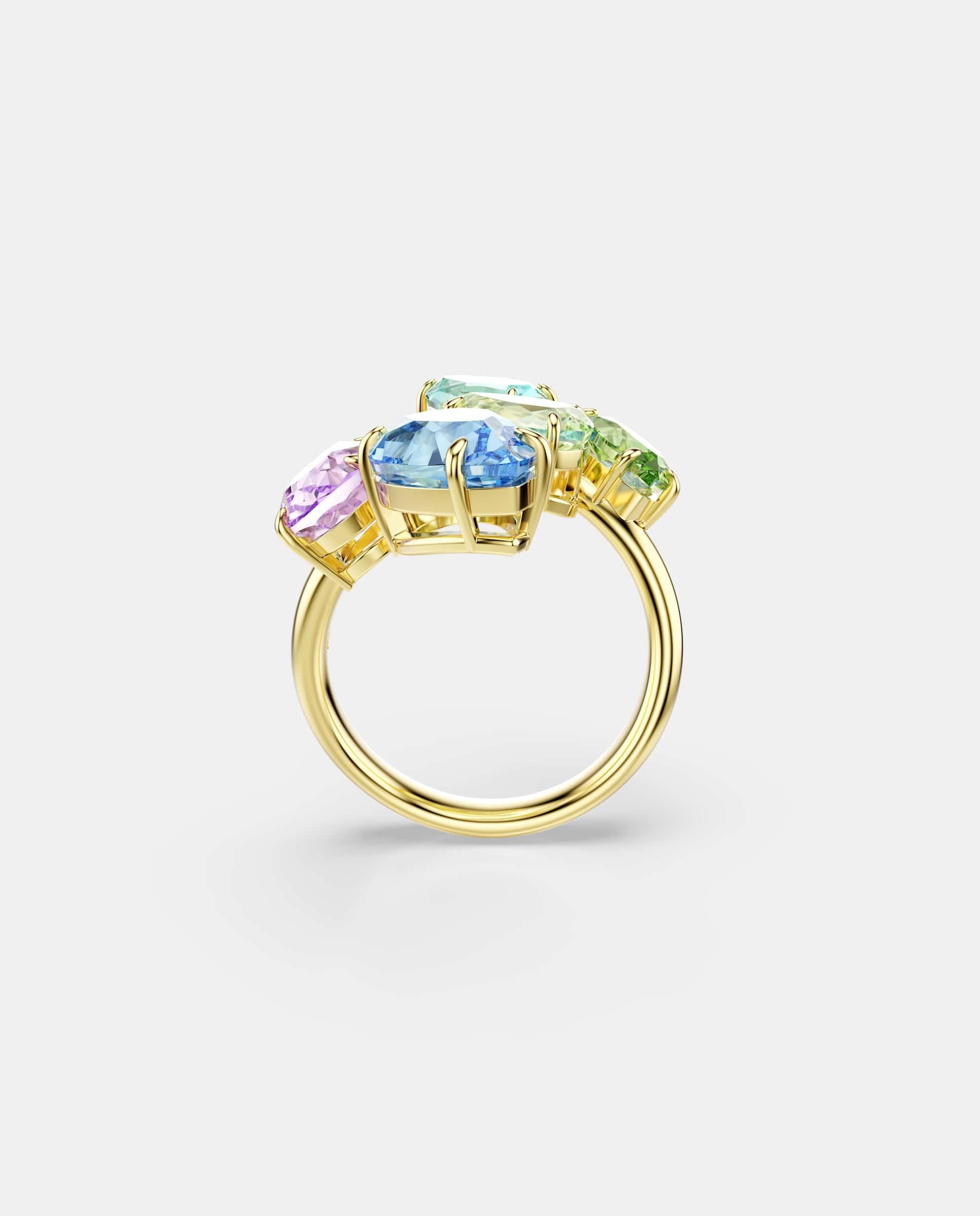 Anillo de cóctel gema con baño tono oro - Swarovski - Multicolor Multicolor-3