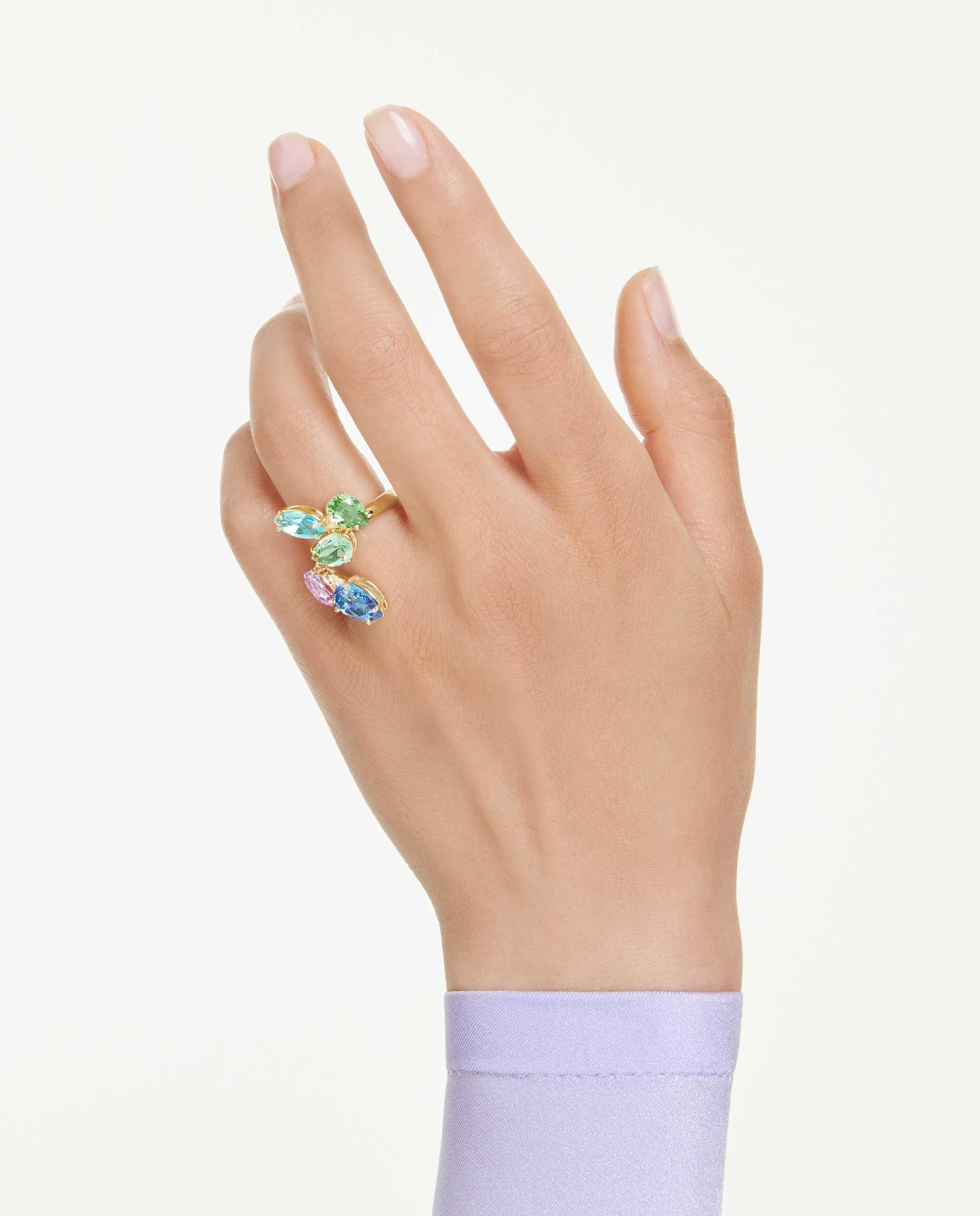 Anillo de cóctel gema con baño tono oro - Swarovski - Multicolor Multicolor-5