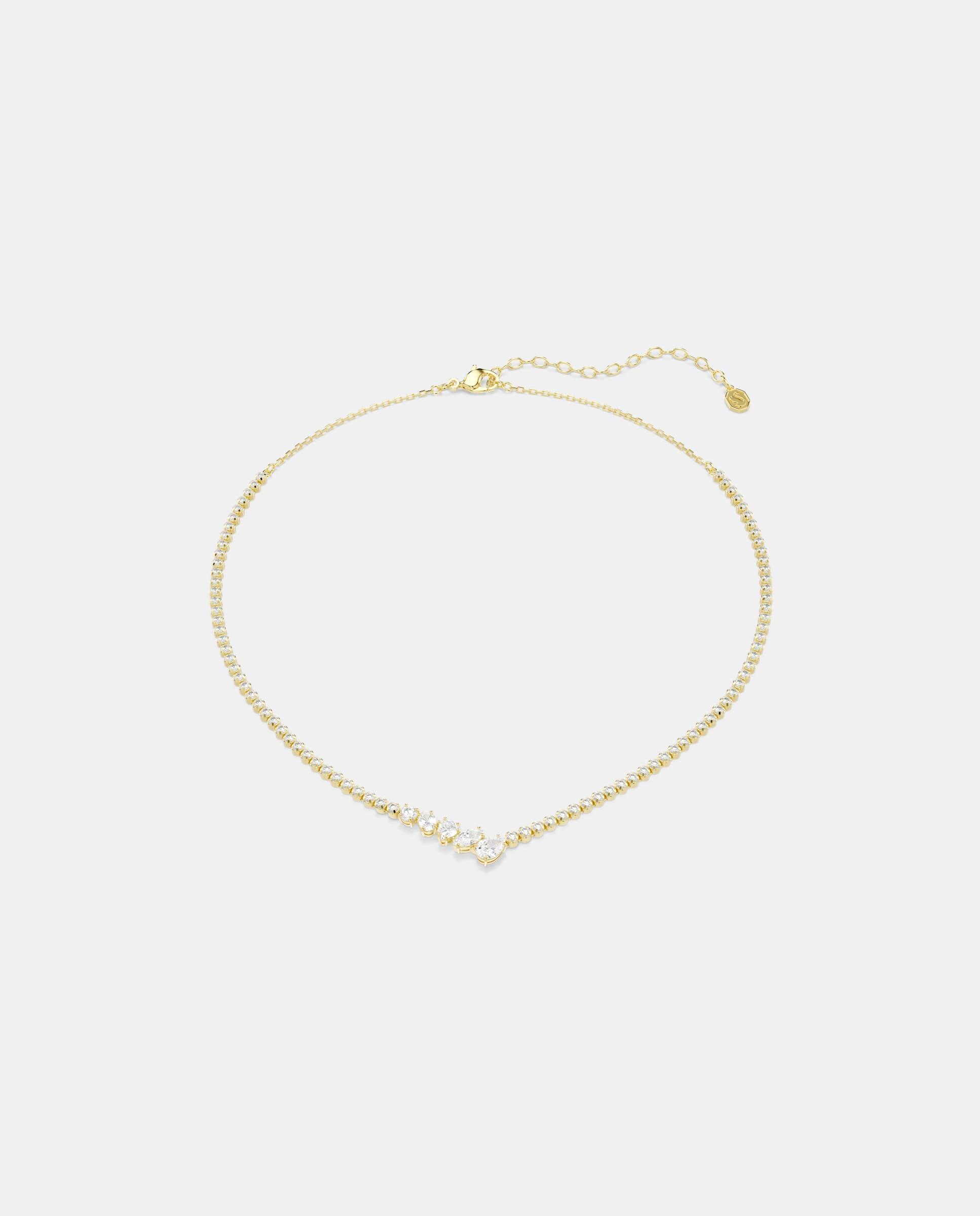 Imagen 0 de Collar mesmera con circonitas acabado en oro de 18 quilates Blanco