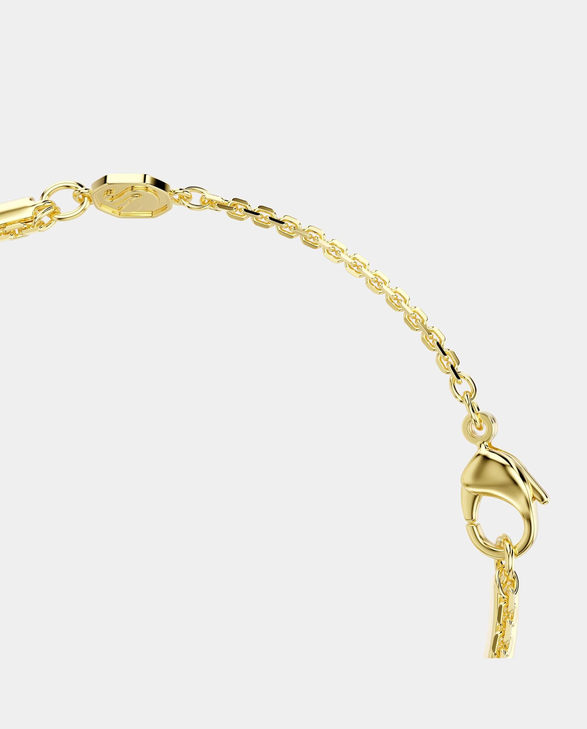 Imagen 3 de Pulsera mesmera con cadena y acabado en oro de 18 quilates - Swarovski - Blanco Blanco