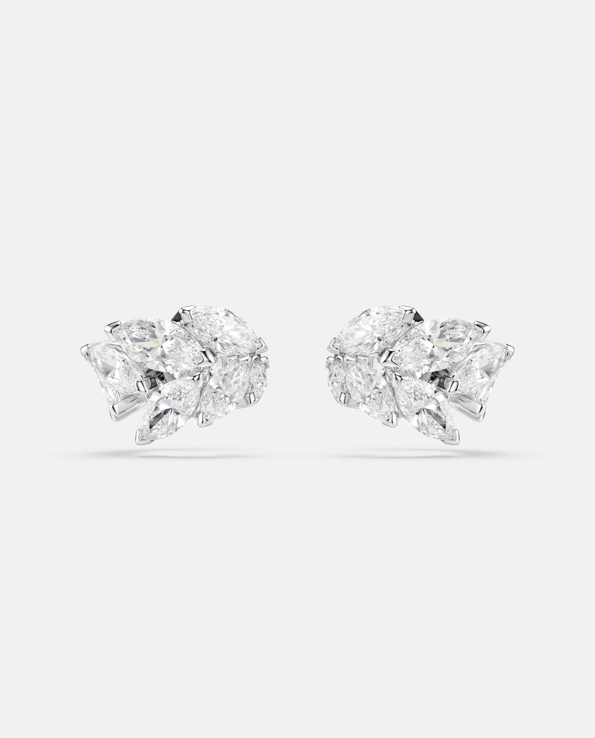 Imagen 0 de Pendientes ear cuff mesmera con circonitas y baño de rodio Blanco