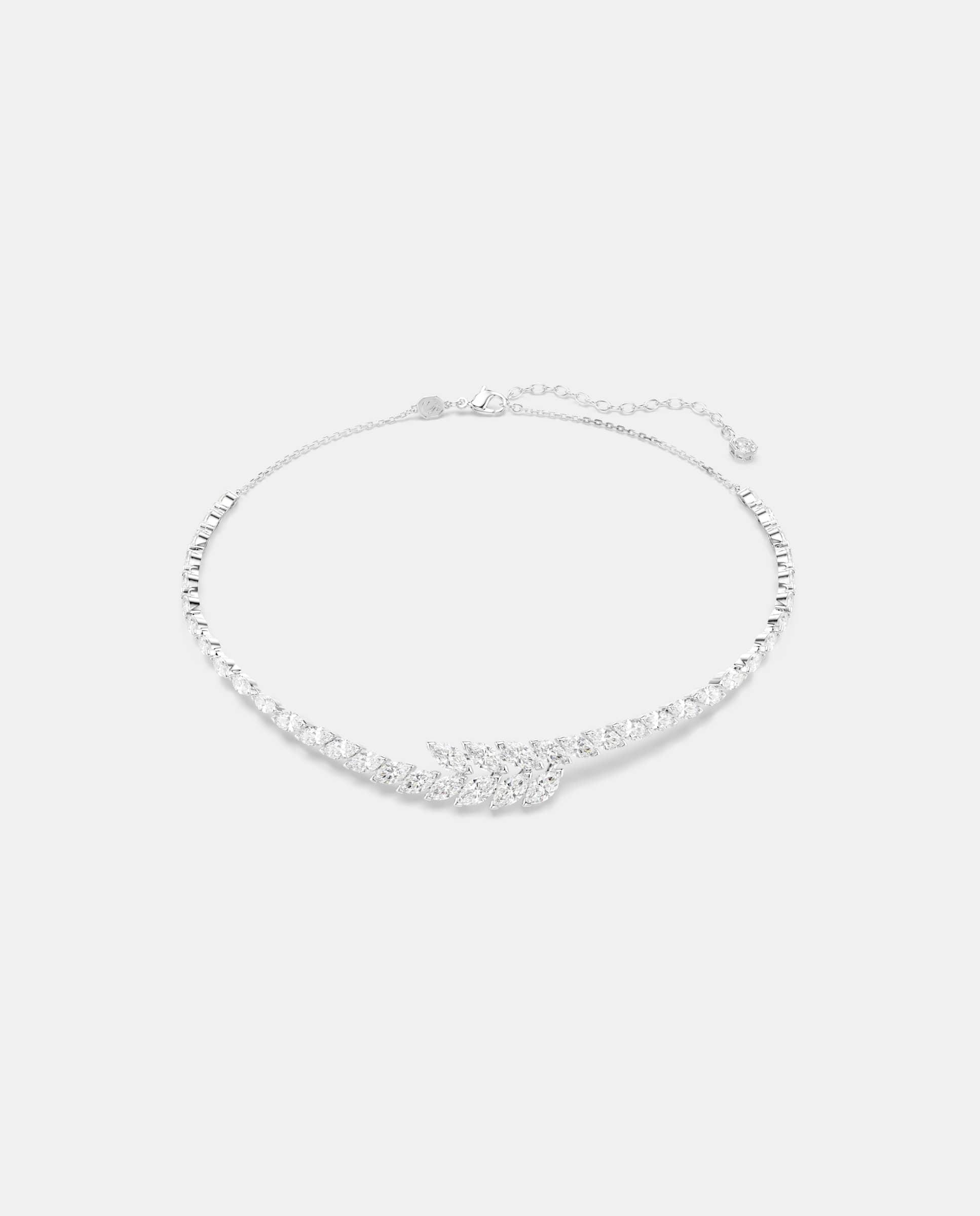 Imagen 0 de Collar mesmera con circonitas y baño de rodio Blanco