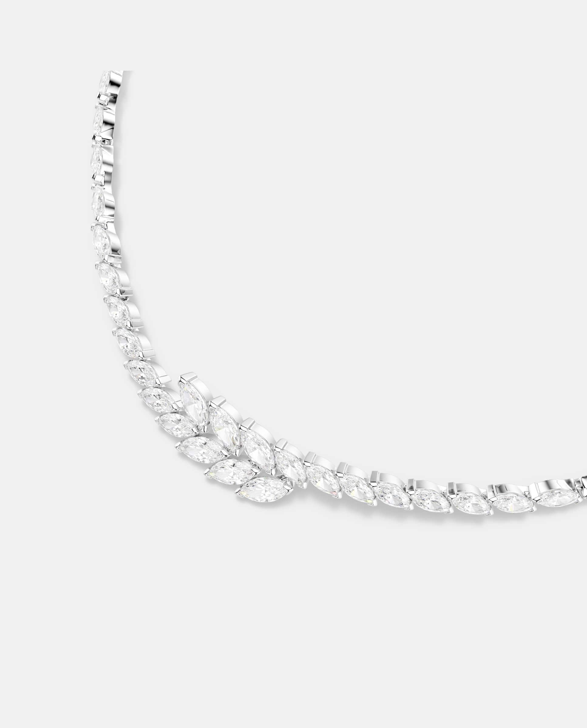 Collar mesmera con circonitas y baño de rodio - Swarovski - Blanco Blanco-2