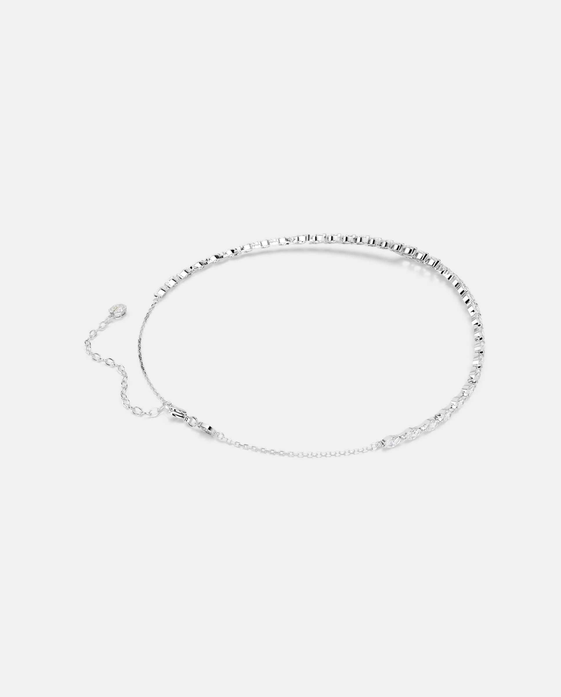 Collar mesmera con circonitas y baño de rodio - Swarovski - Blanco Blanco-4