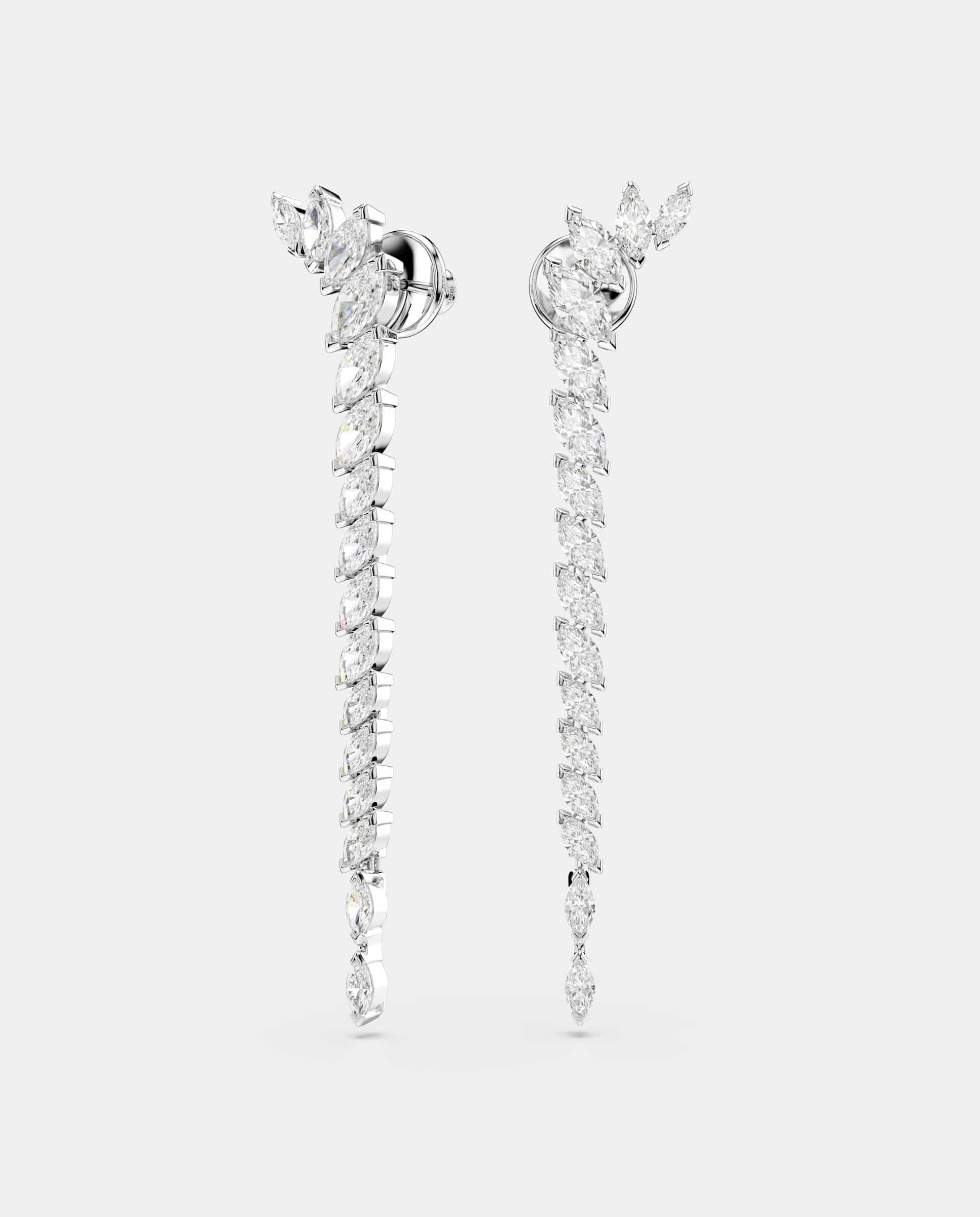 Imagen 2 de Pendientes mesmera con circonitas y baño de rodio - Swarovski - Blanco Blanco