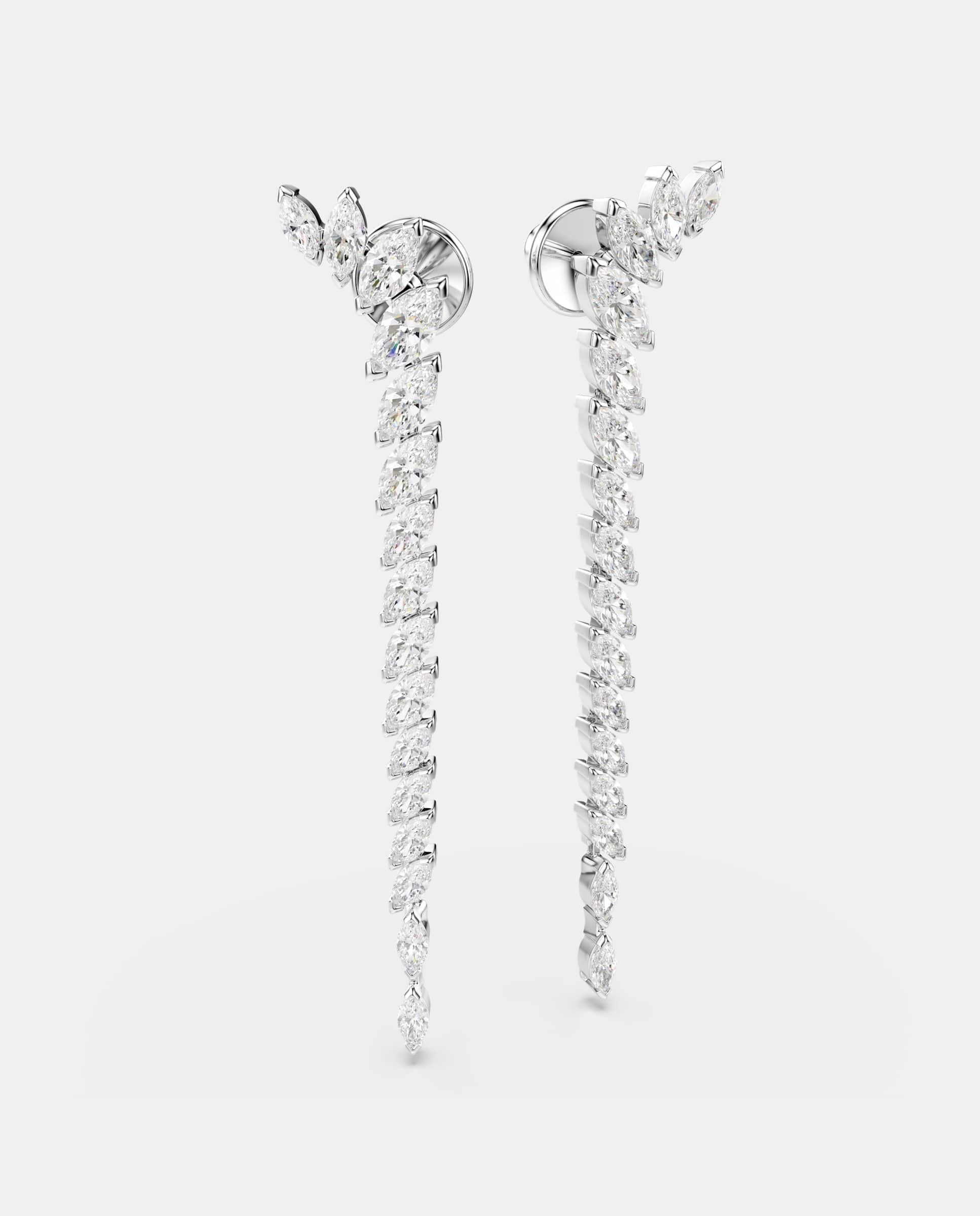 Imagen 3 de Pendientes mesmera con circonitas y baño de rodio - Swarovski - Blanco Blanco