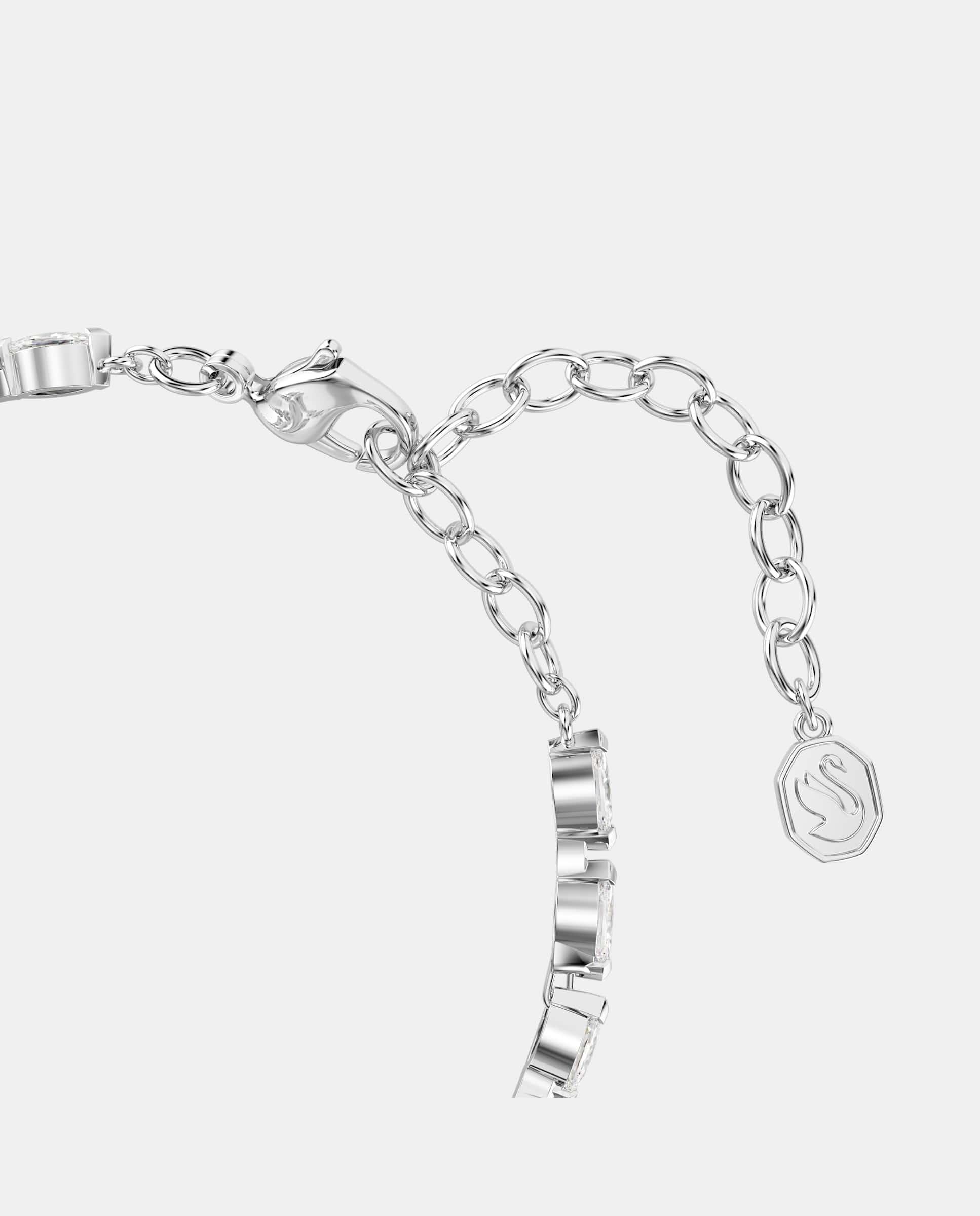 Pulsera mesmera con circonita y baño de rodio - Swarovski - Blanco Blanco-3