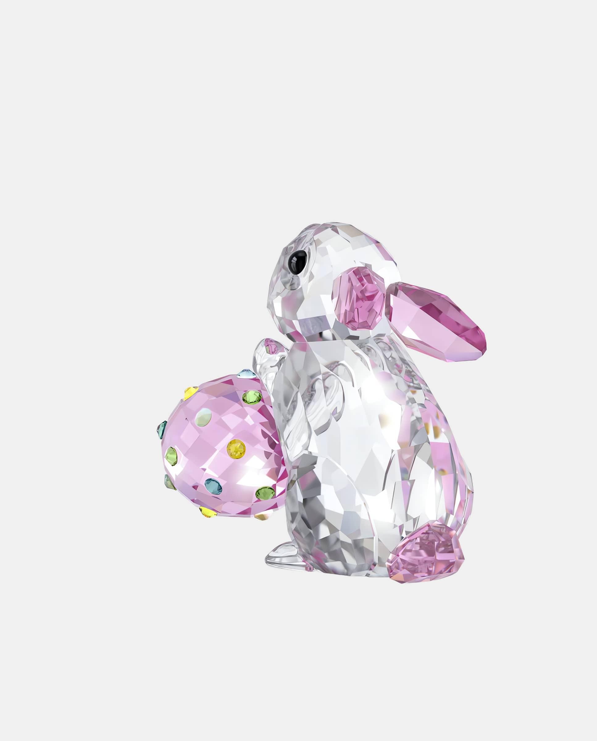Imagen 3 de Figura decorativa conejo y huevo de cristal - Morados Morados