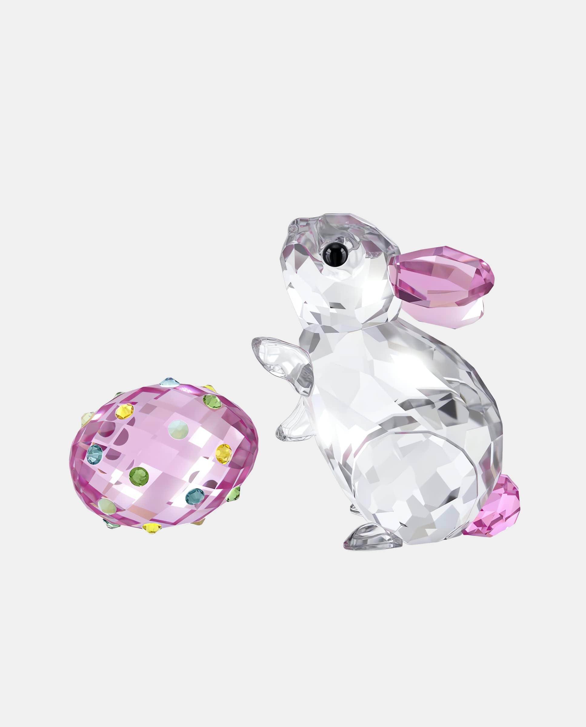 Imagen 4 de Figura decorativa conejo y huevo de cristal - Morados Morados