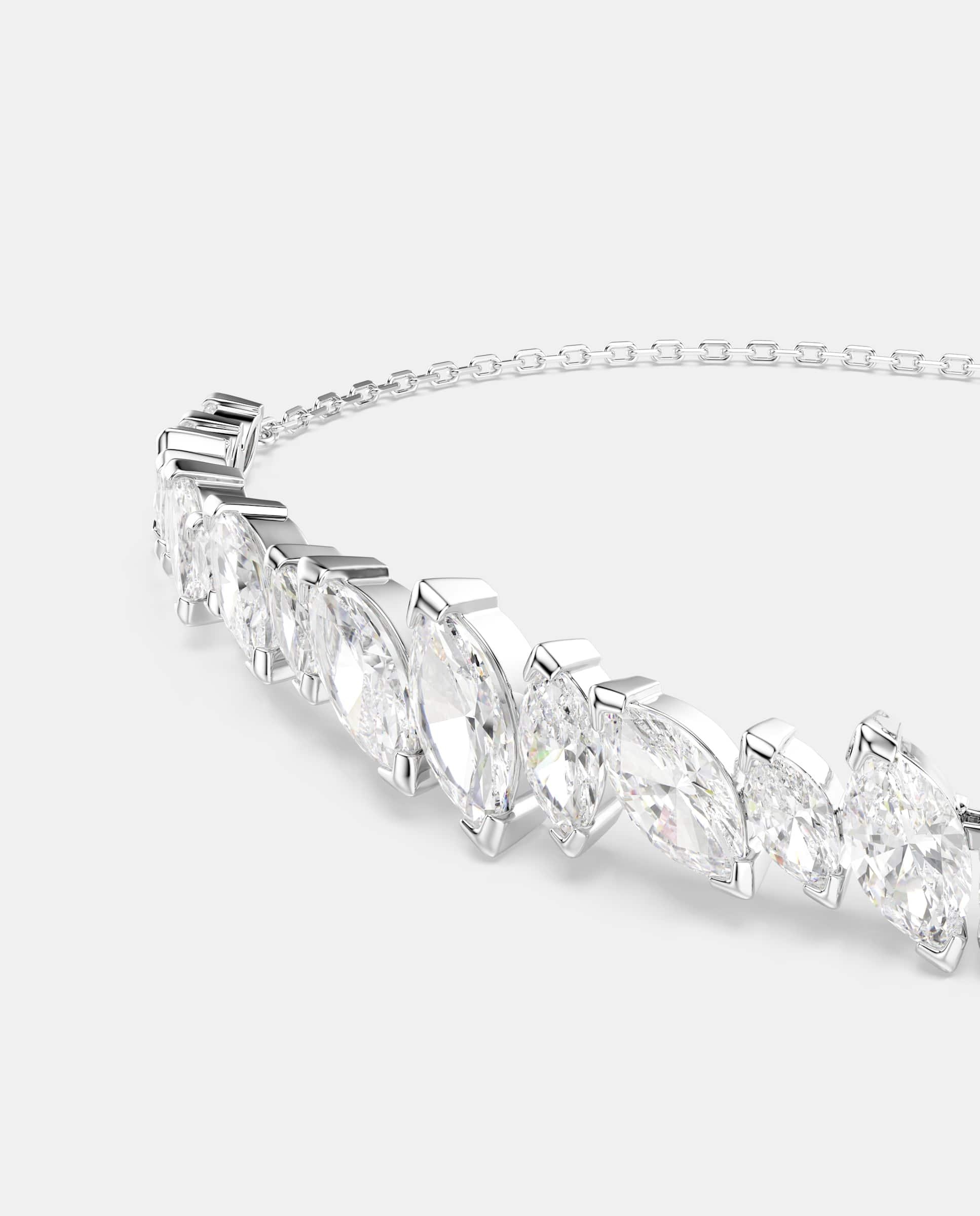 Pulsera mesmera con circonita y baño de rodio - Swarovski - Blanco Blanco-2