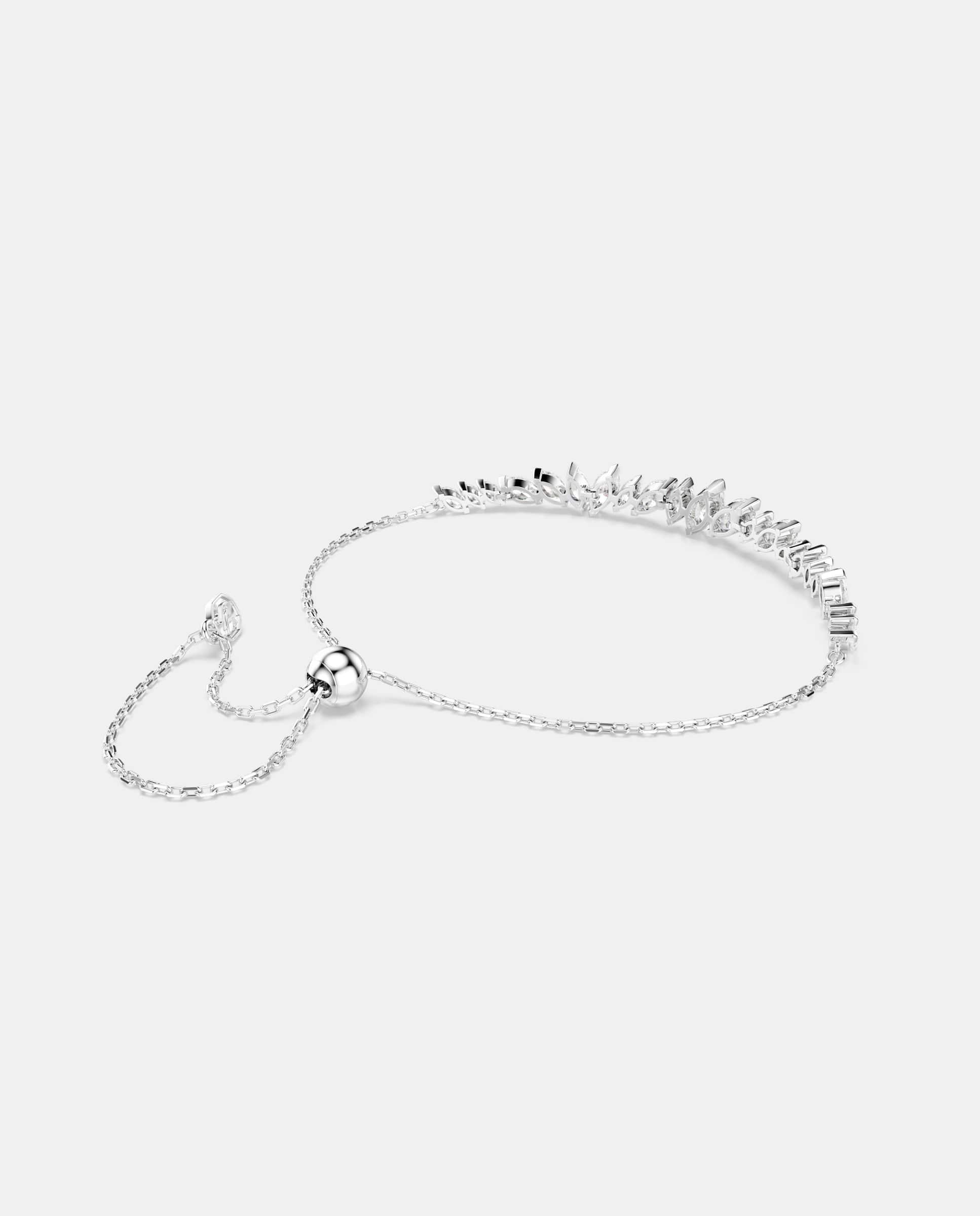 Pulsera mesmera con circonita y baño de rodio - Swarovski - Blanco Blanco-4