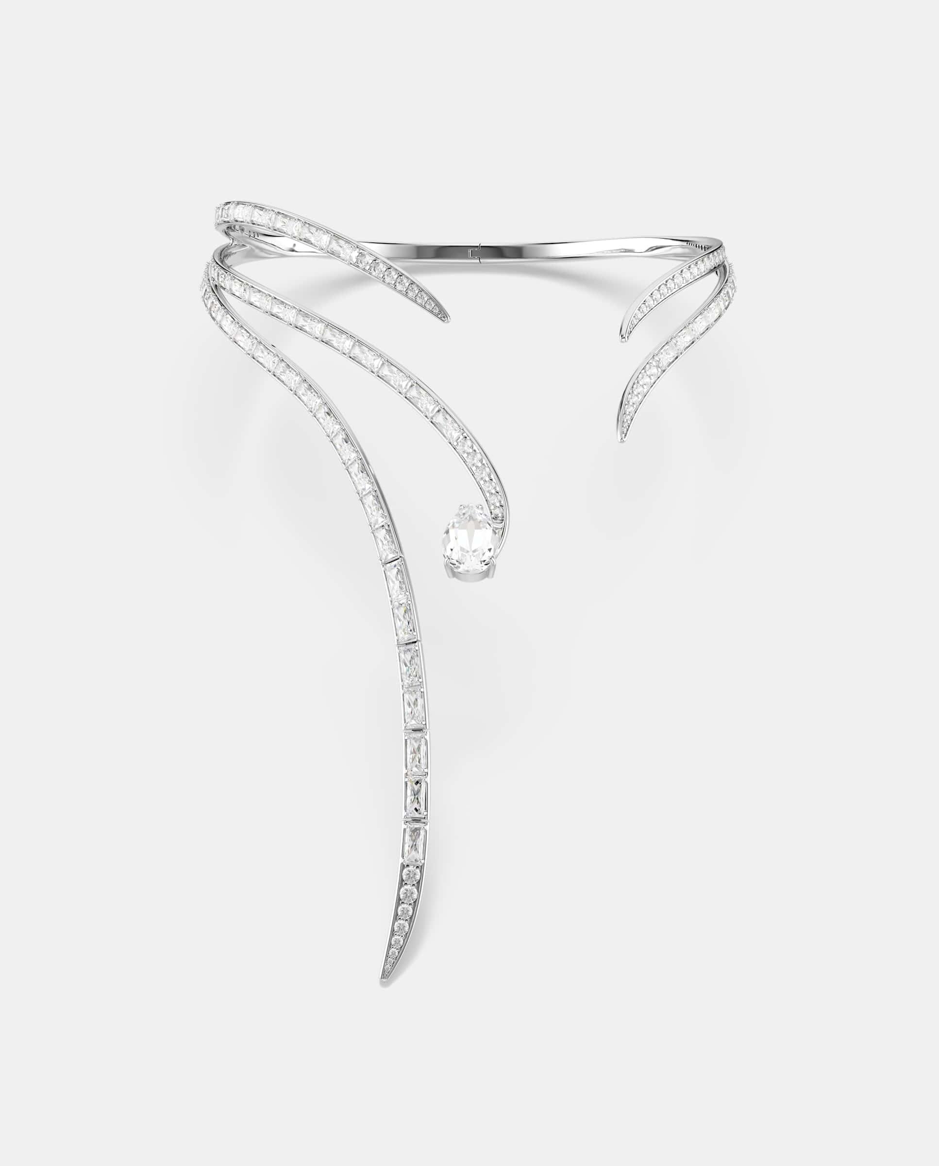 Imagen 0 de Collar vienna con estilo abstracto y baño de rodio Blanco