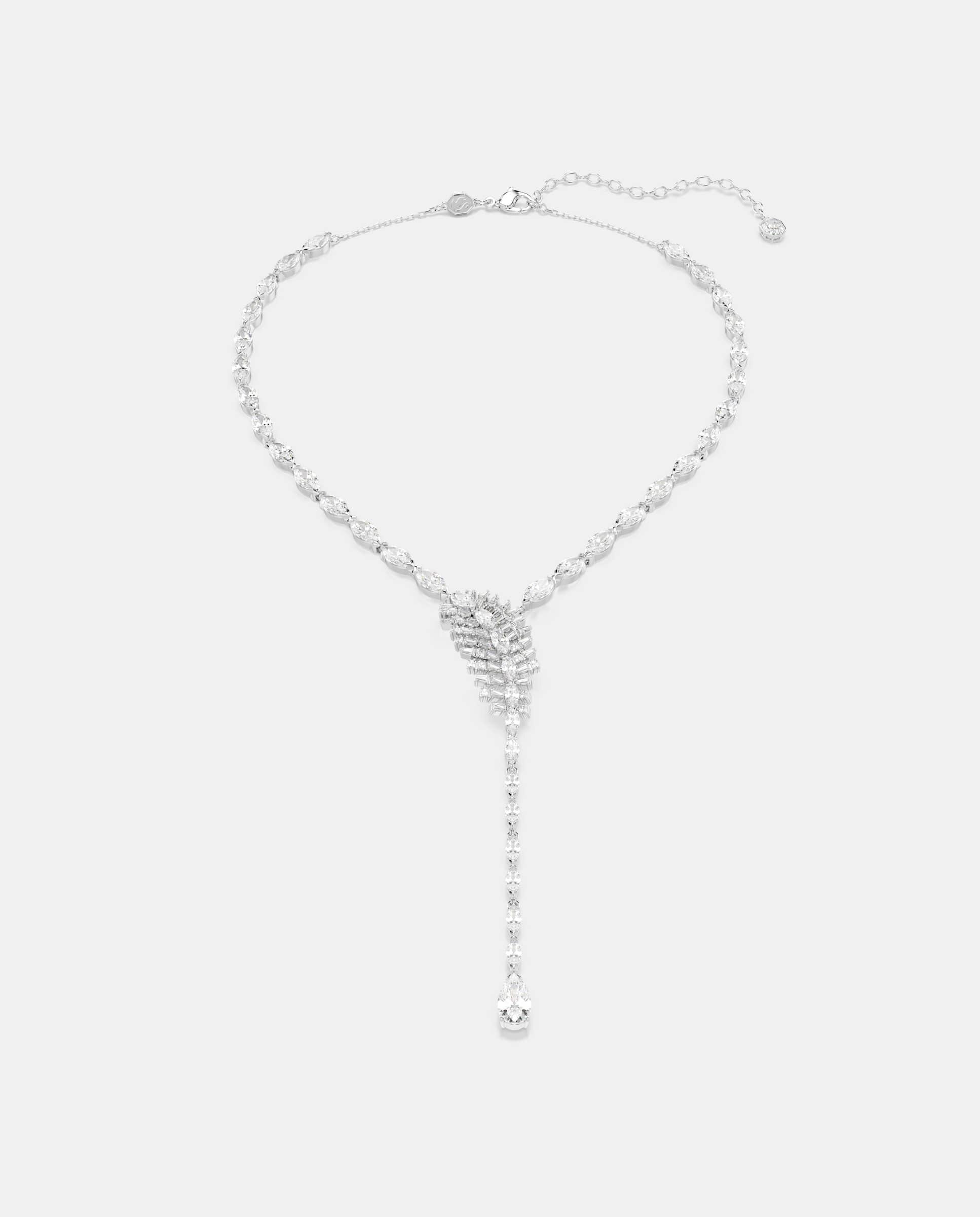 Imagen 0 de Collar en y vienna, tallas mixtas, pluma, blanco, baño de rodio Blanco